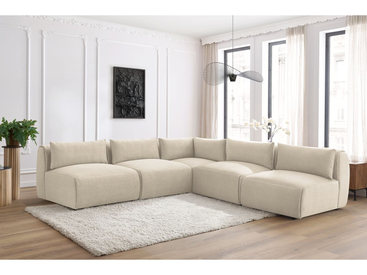 Bobochic Jeanne Ecksofa 299 × 299 cm Samt Beige