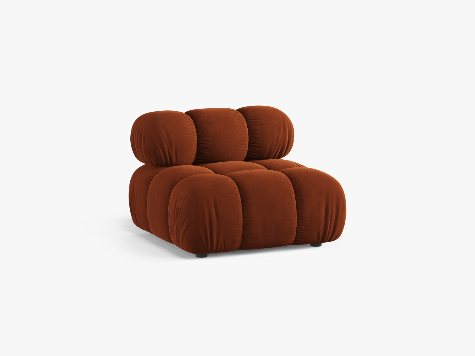 Micadoni Armloses Modul Bellis Samt Bluvel Terrakotta