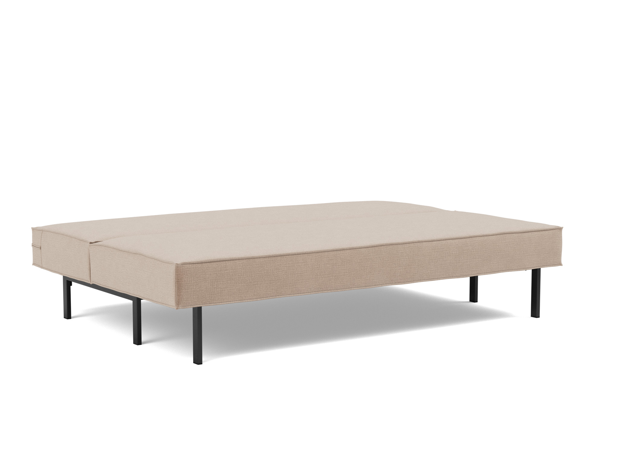 Schlafsofa Sly Chenille Esina 417-Mocha Beine Schwarzes Metall