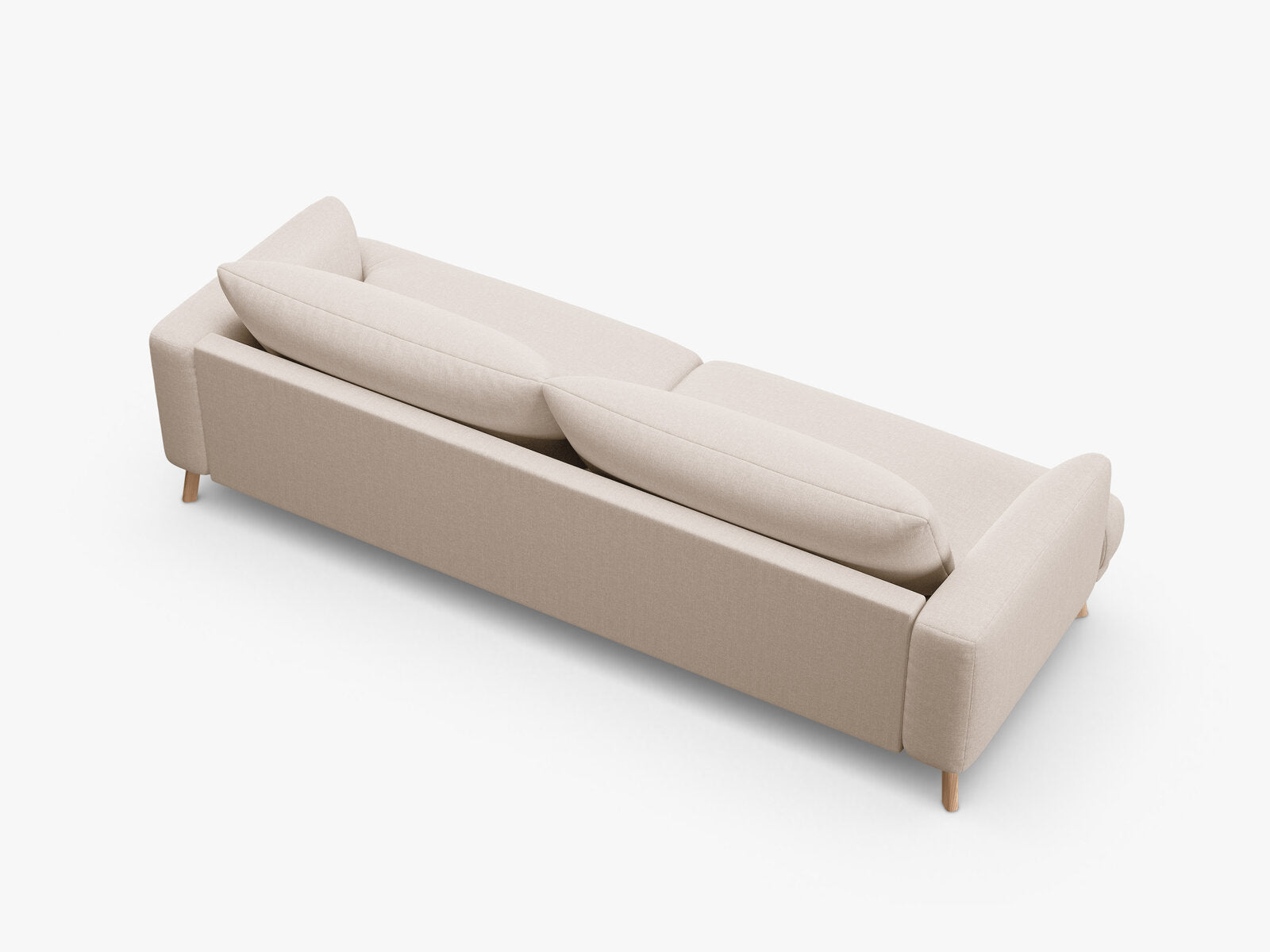 Micadoni Sofa Naomi 4-Sitzer Strukturierter Stoff Liberty Beige