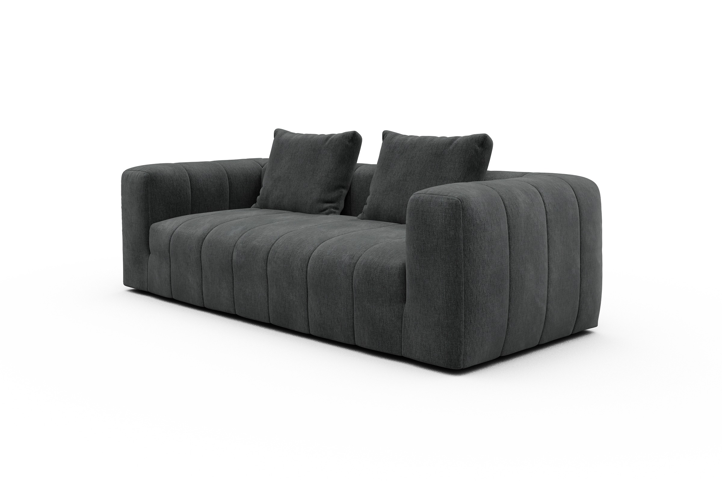 Sofa Hugo 3-Sitzer Smooth-Deep-Warm-Grey