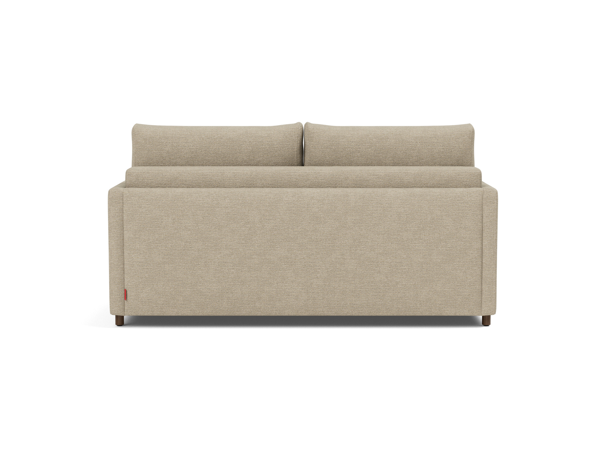 Schlafsofa Neah mit Slim-Armlehnen 160 Strukturierter Stoff Taura 356-Sand