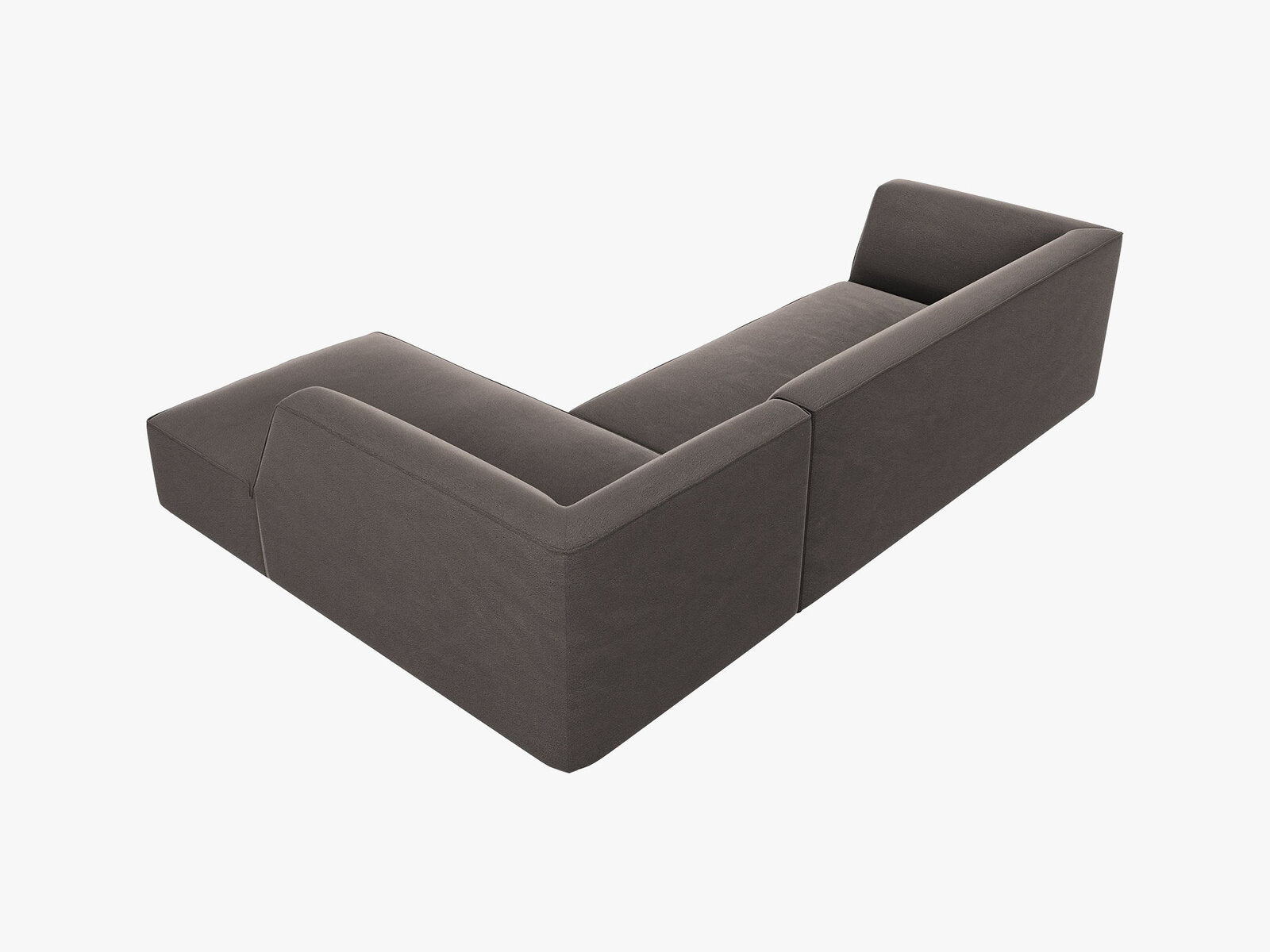 Micadoni 4-Sitzer Modular Sofa Ruby Rechts Samt Salvador Dunkelgrau