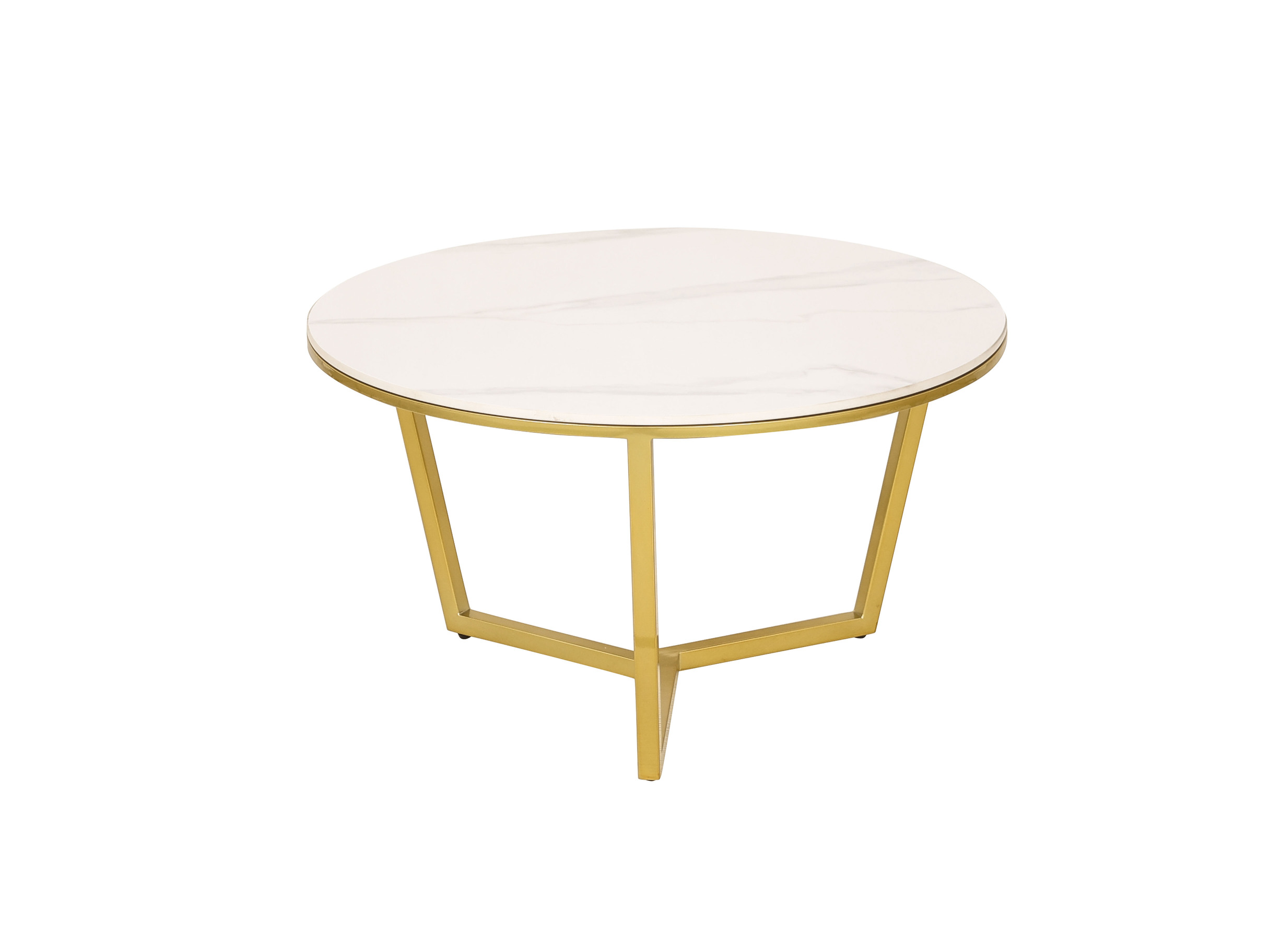 Livin Hill Couchtisch Set Modig Goldene Beine, weiße Tischplatte M67