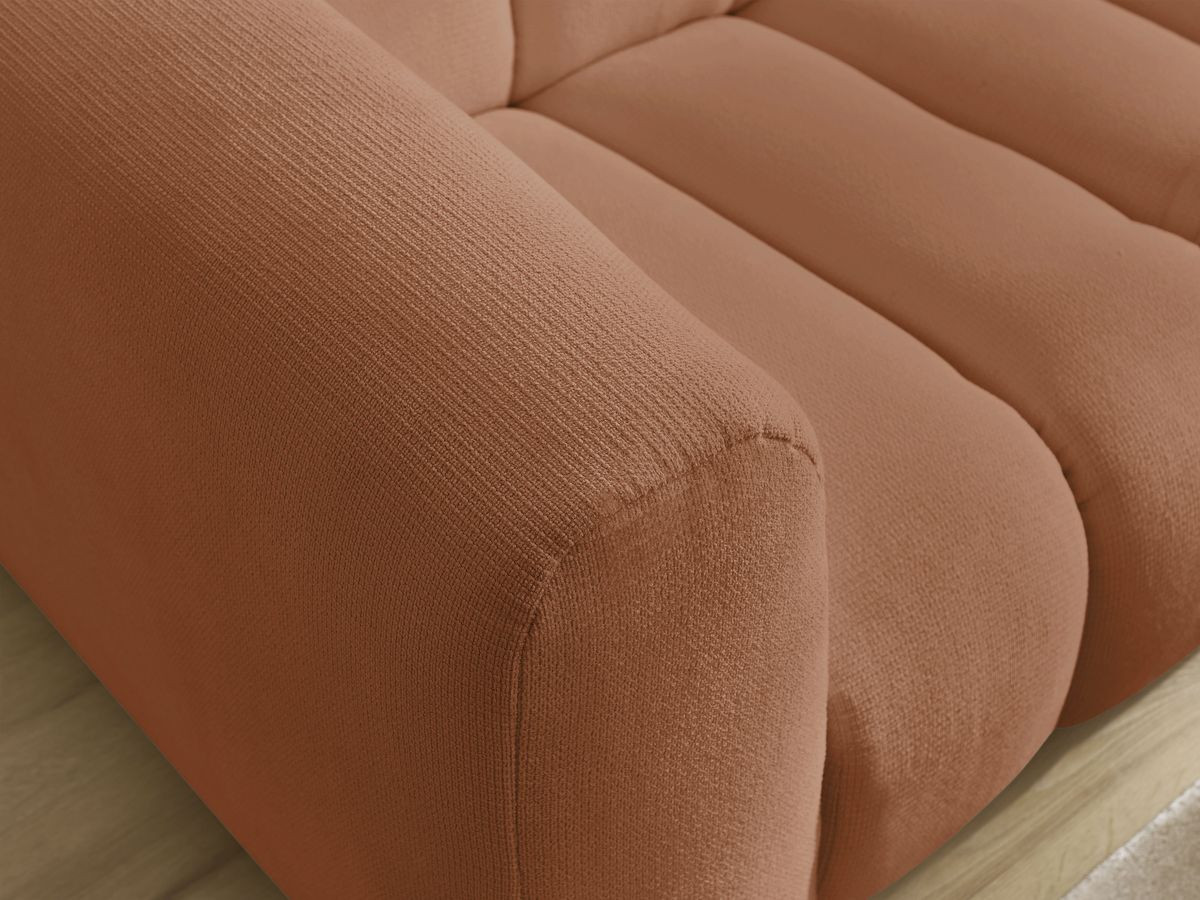 Bobochic Talia Sofa 3-Sitzer Melange-Stoff Orange