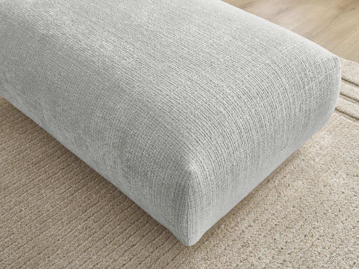 Bobochic Sirius Sofa 1-Sitzer Strukturstoff Hellgrau