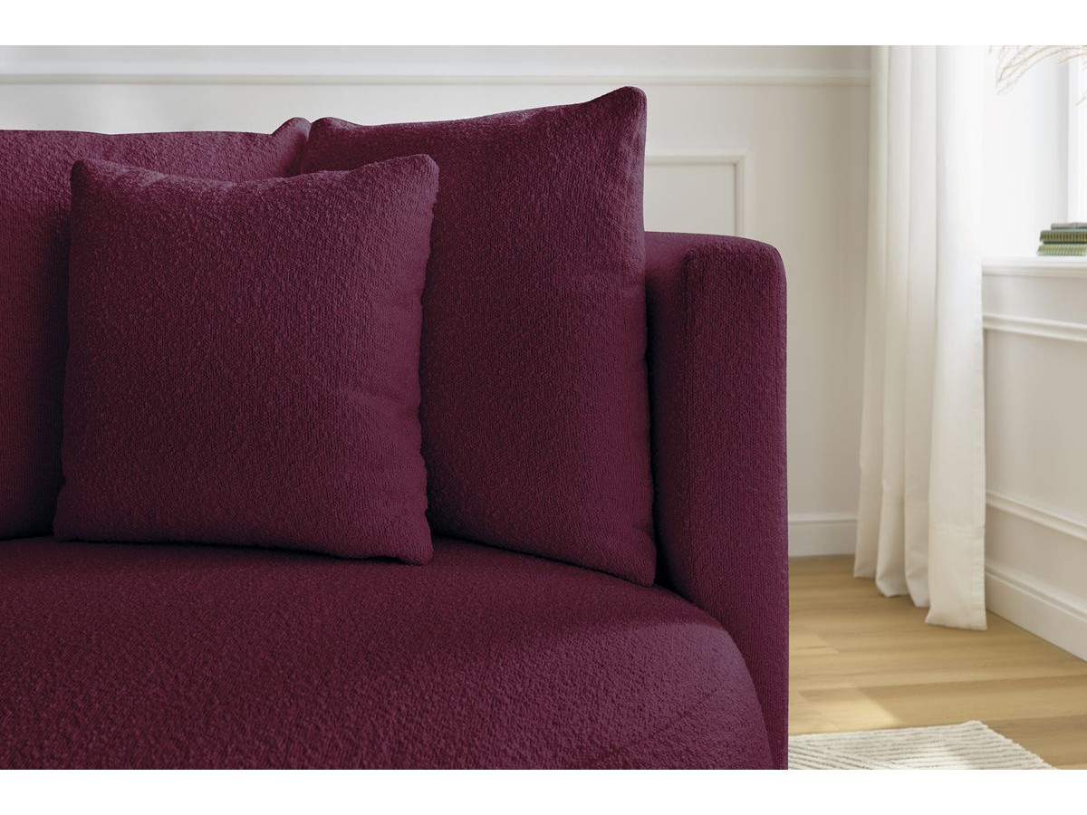Bobochic Cesar Sessel Bouclé-Stoff Violett