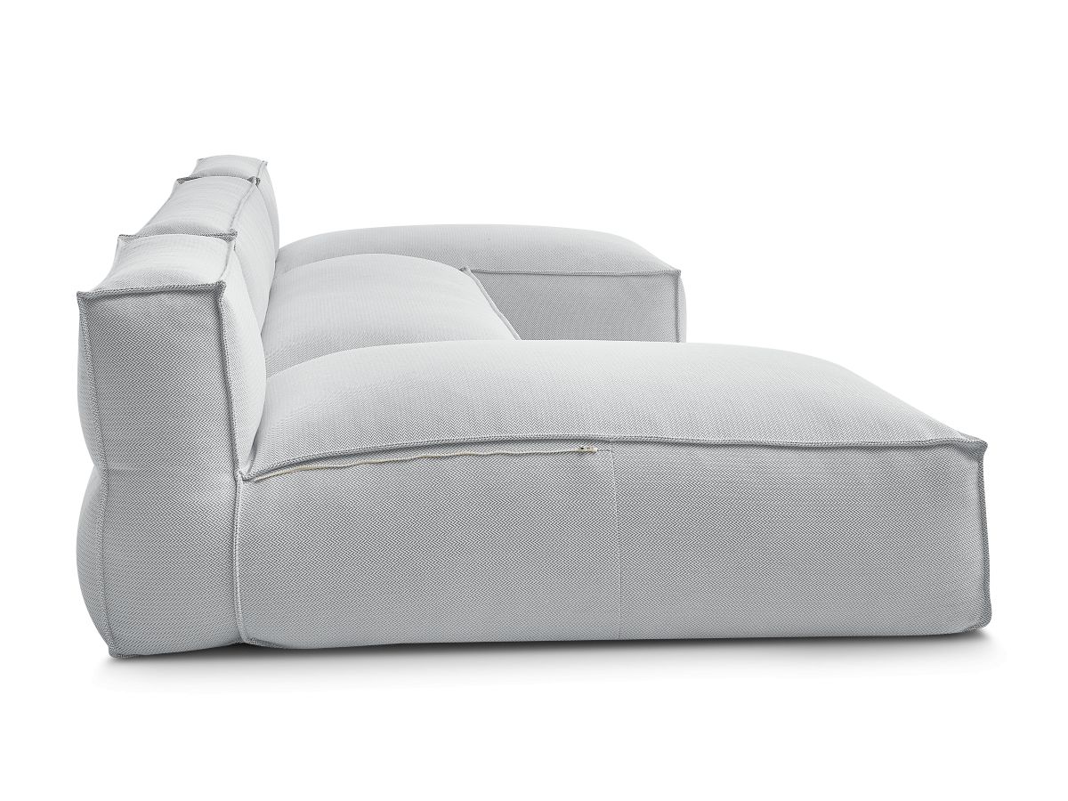 Bobochic Biarritz Gartensofa 4-Sitzer Melange-Stoff Grau