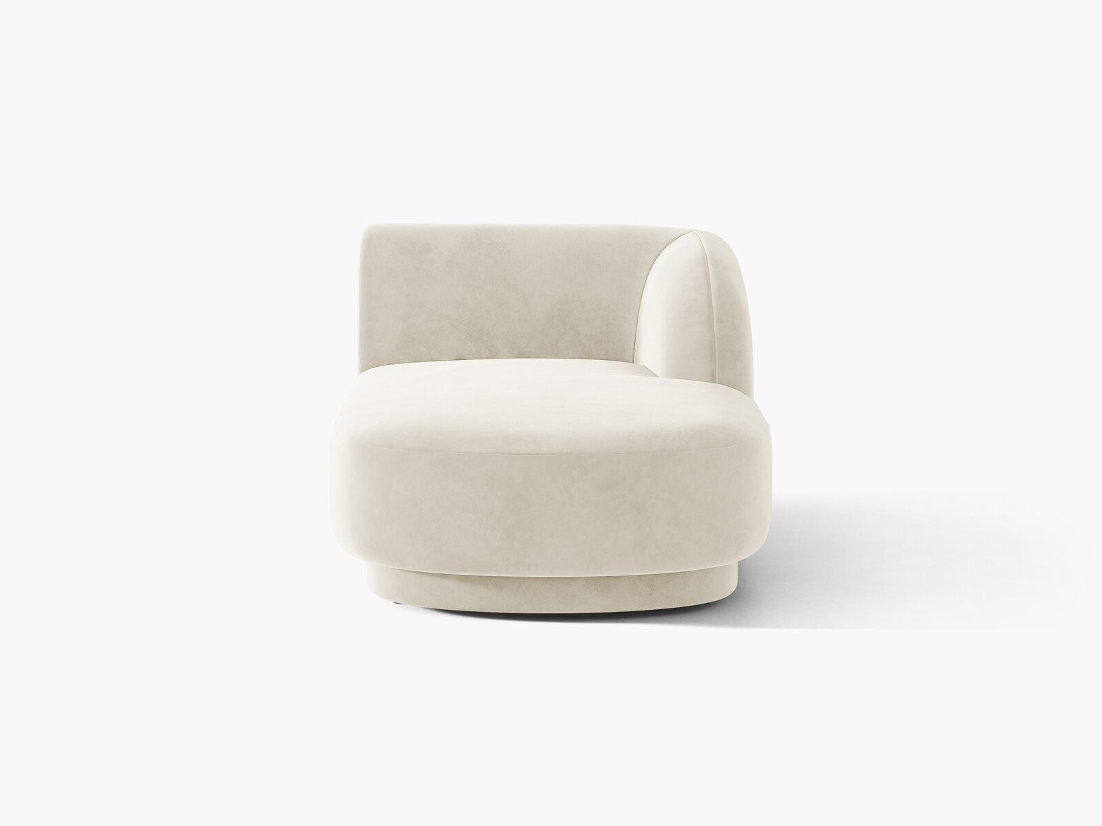 Micadoni Modul Miley 2-Sitzer Rechts Samt Bluvel Helles Beige
