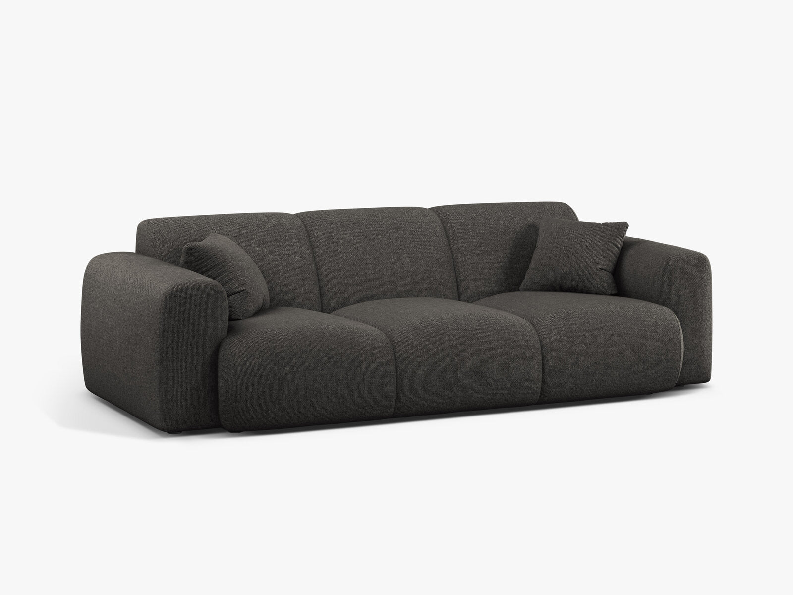 Micadoni Sofa Molino 3-Sitzer Chenille Eden Dunkelgrau