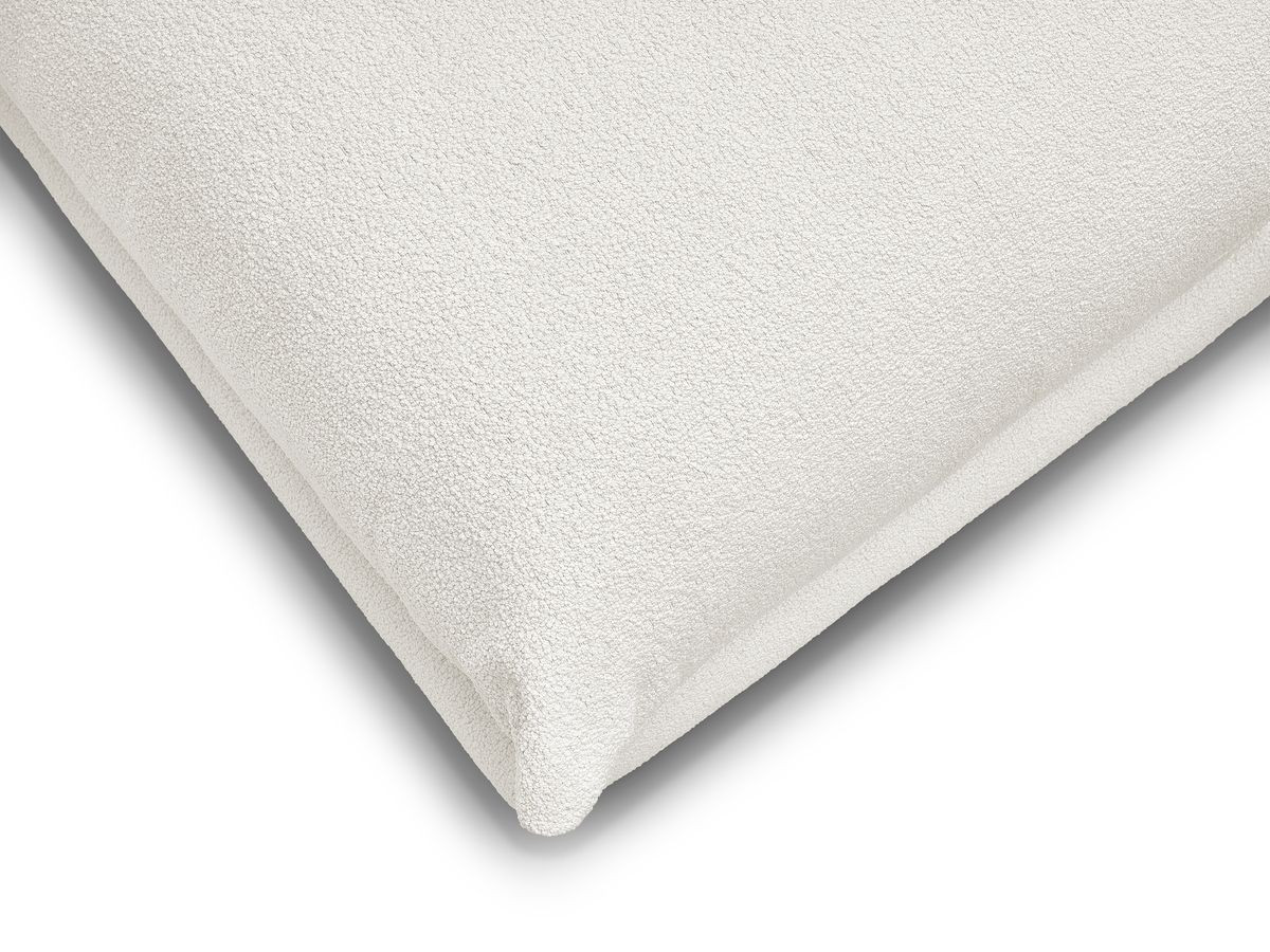 Bobochic Ernest Pouf Bouclé-Stoff Weiß