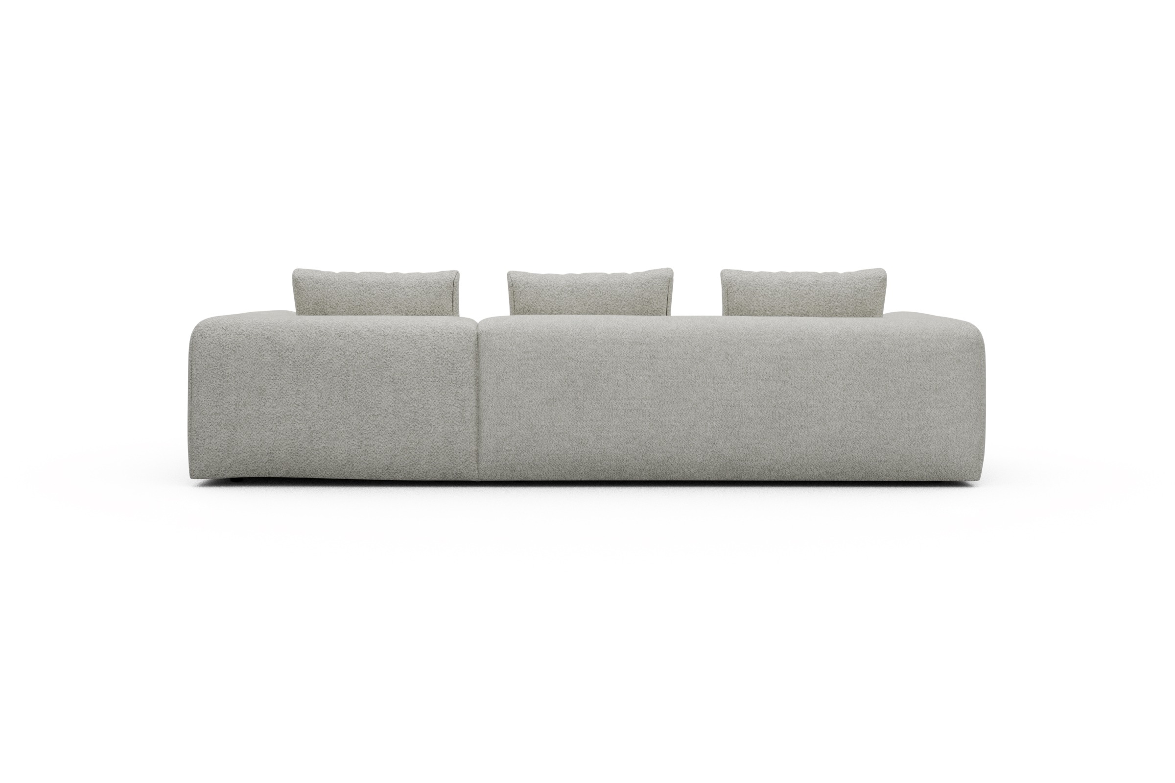 Ecksofa Fred Chaiselongue rechts mit 2,5-Sitzer Vanora-Warm-Sand
