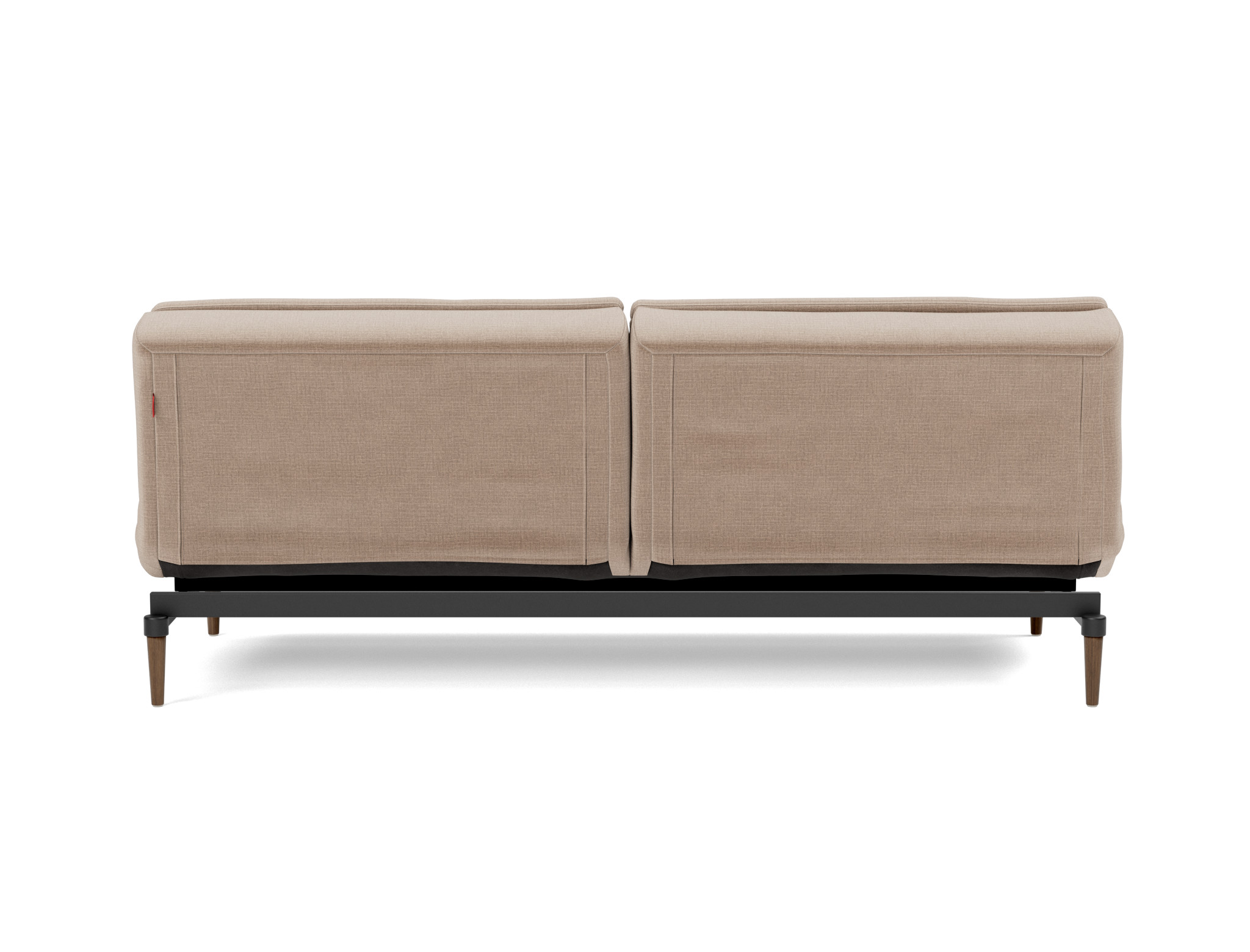 Schlafsofa Dublexo Chenille Esina 417-Mocha Beine Styletto Eiche dunkel