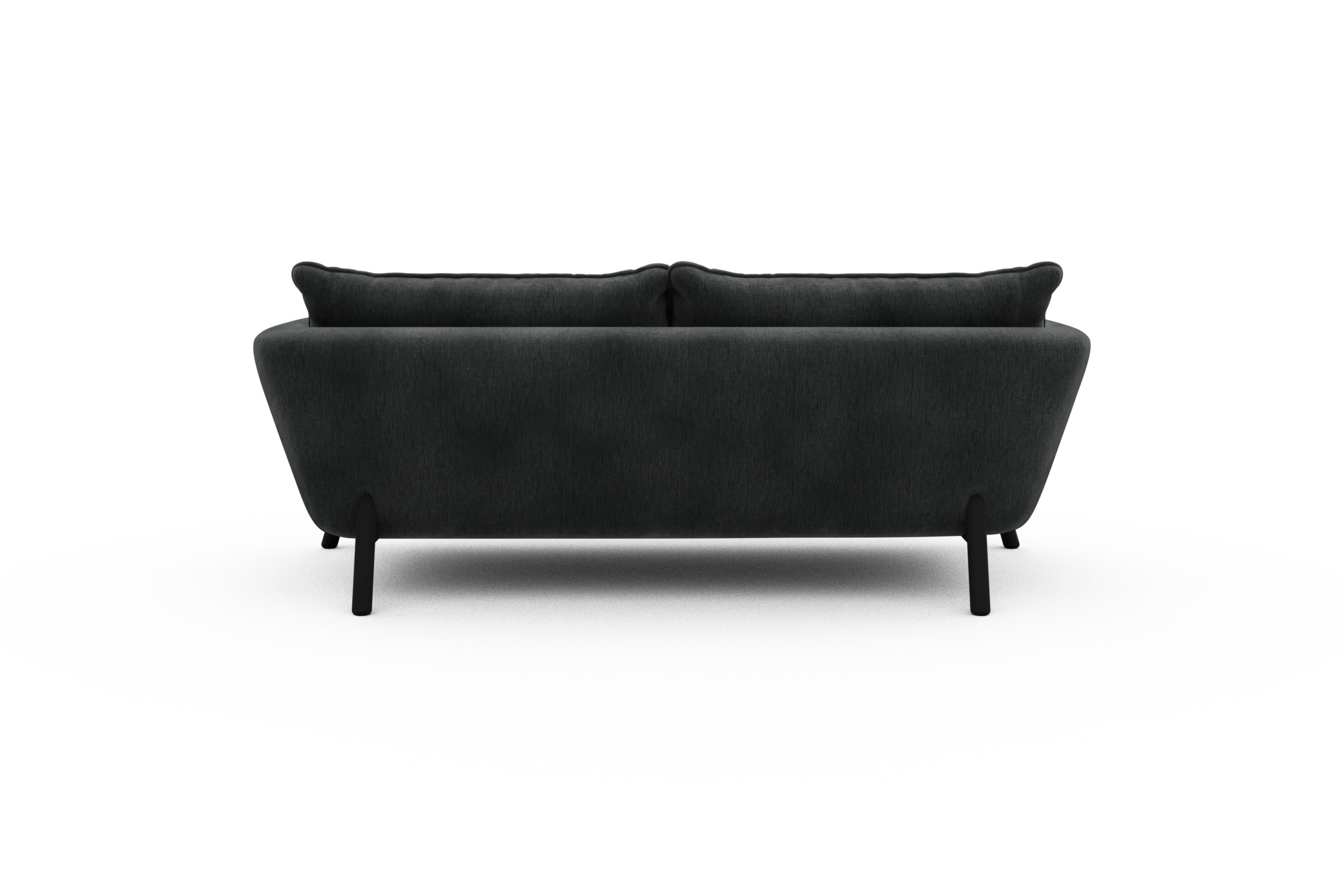 Sofa Emil PREMIUM 2-Sitzer Beinfarbe Eiche Schwarz Smooth-Deep-Warm-Grey