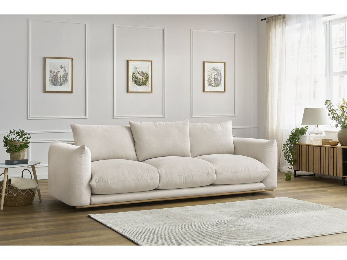 Bobochic Ernest Sofa 3-Sitzer 265 × 106 cm Stoff Beige