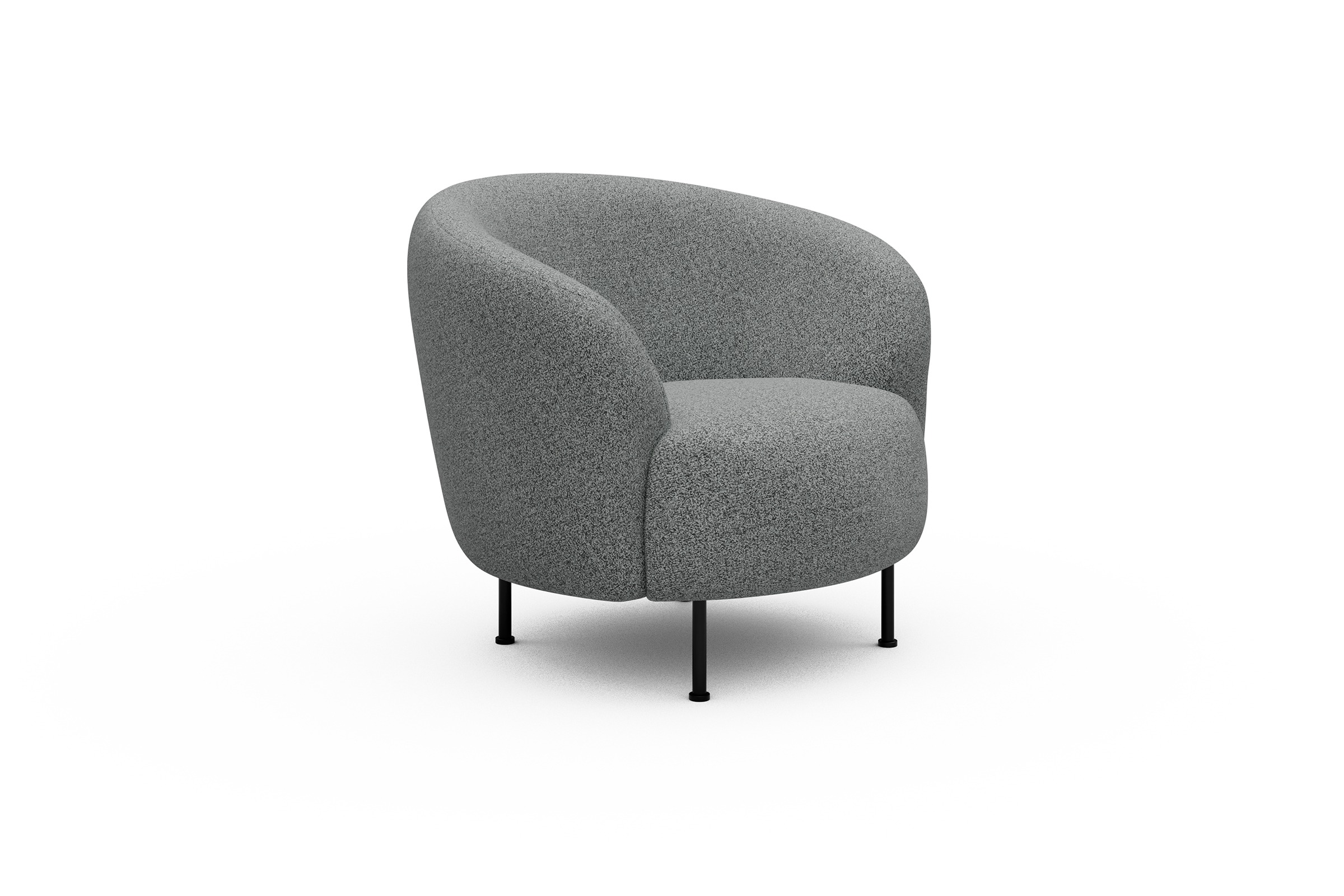 Sessel Ronda Metallbeine Schwarz Aivi-Gravet-Grey