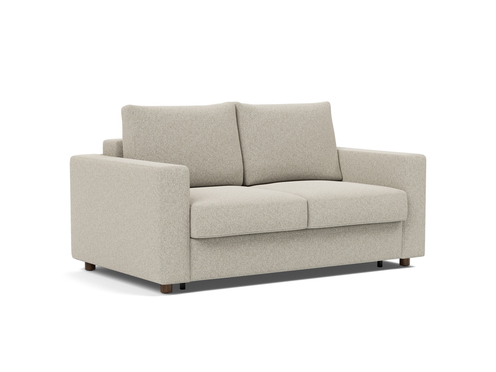 Schlafsofa Neah mit Standard-Armlehnen 140 Boucle Skandi 539-Beige
