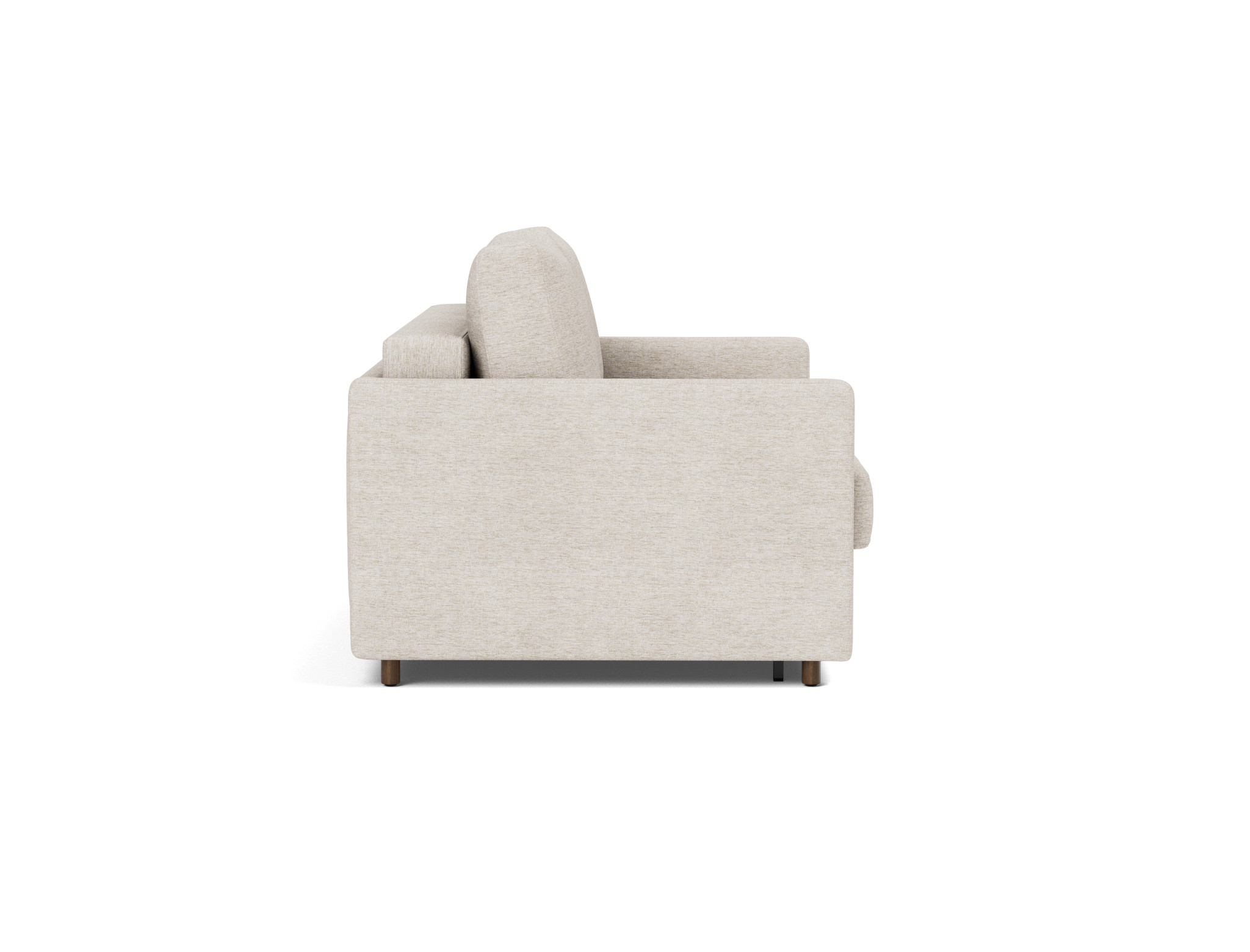 Schlafsofa Neah mit Slim-Armlehnen 140 Chenille Yuveno 470-Natural