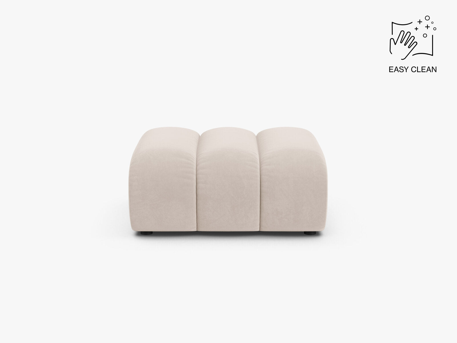 Micadoni Hocker Lupine Samt Venus Helles Beige