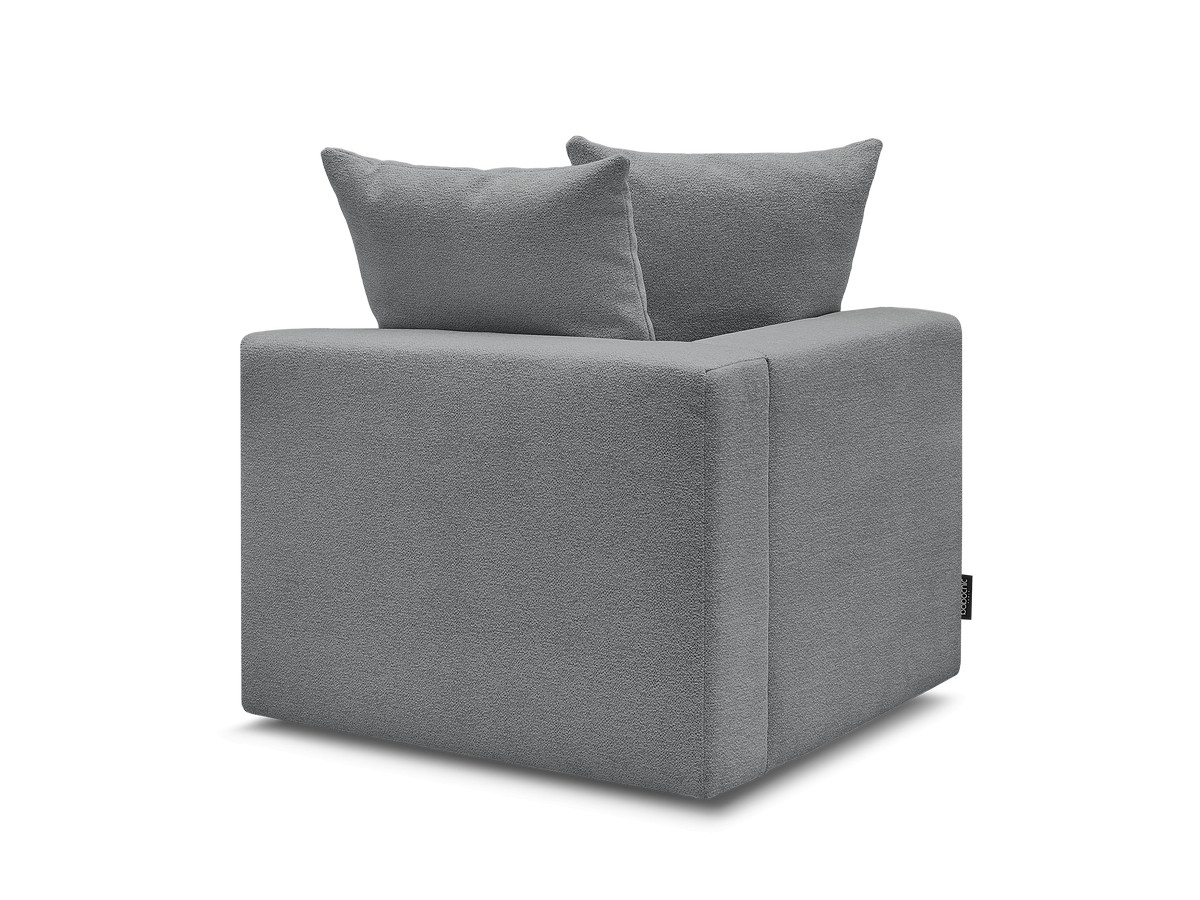 Bobochic Voltaire Eckmodul Melange-Stoff Dunkelgrau Ecke links