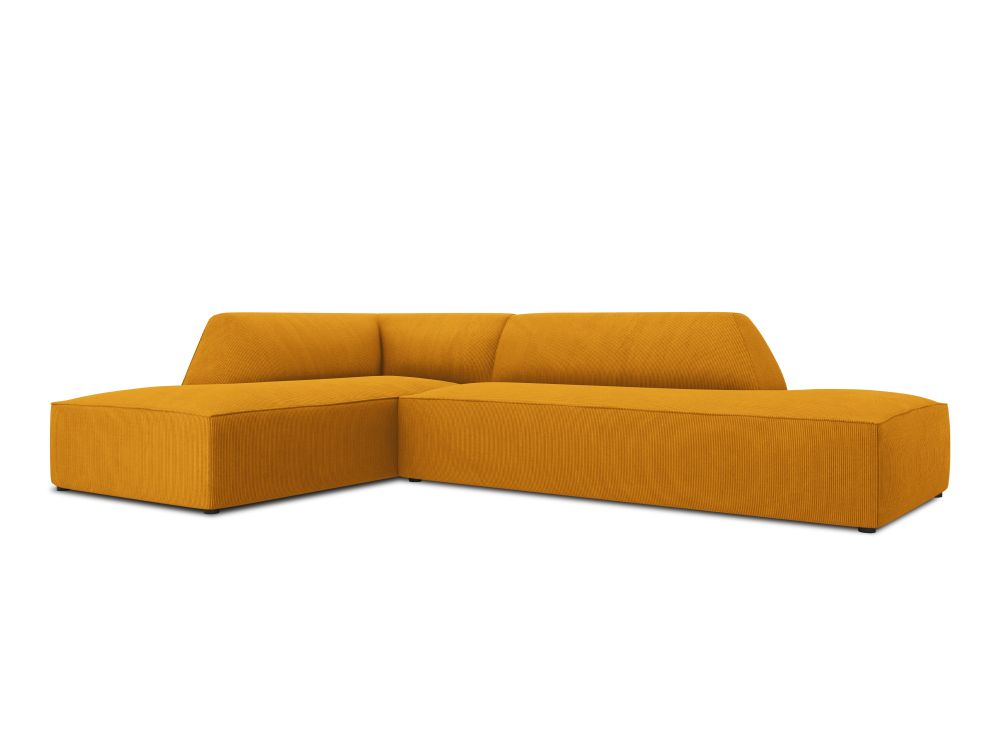 Cosmopolitan Design Ecksofa Siena 4-Sitzer offen Kord Scala Gelb Links