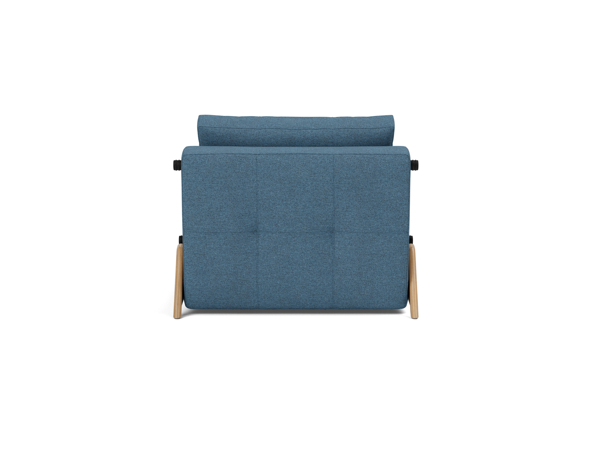 Schlafsessel Cubed 90 Strukturierter Stoff Weda 302-Weda-Blue Beine Eiche