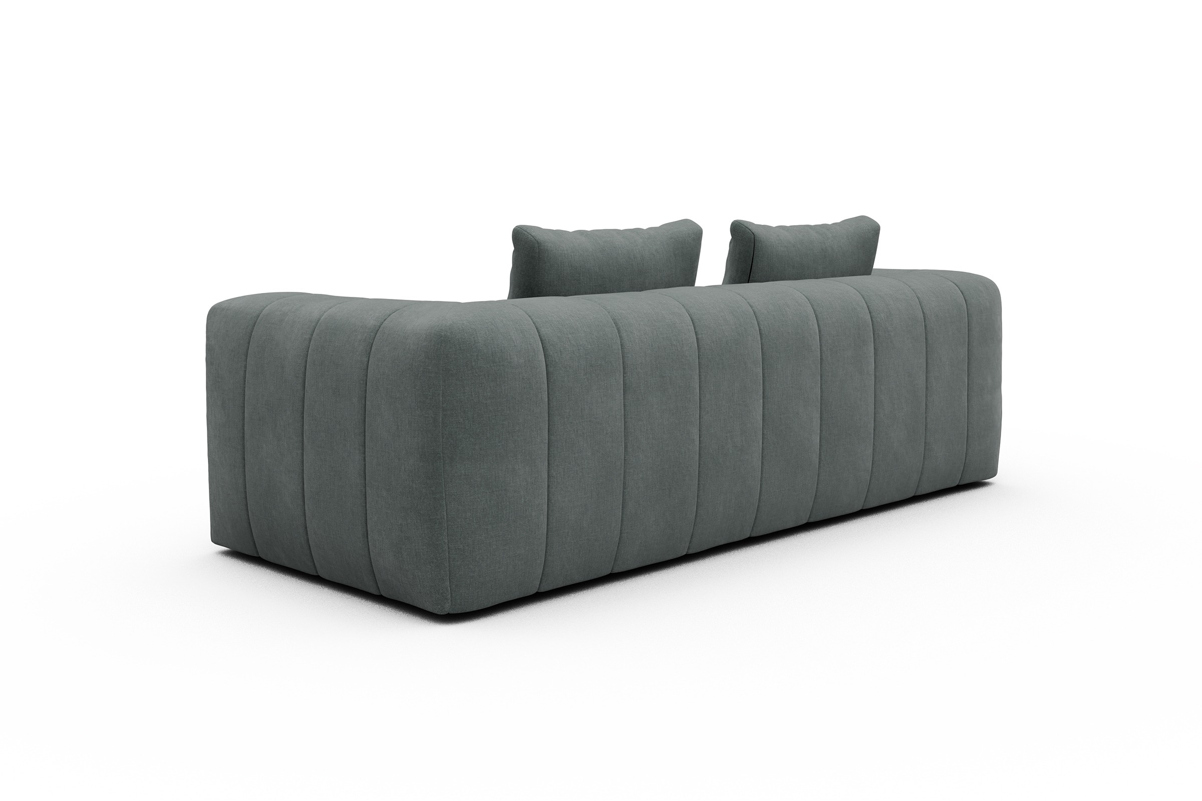 Sofa Hugo 3-Sitzer Smooth-Silver-Grey