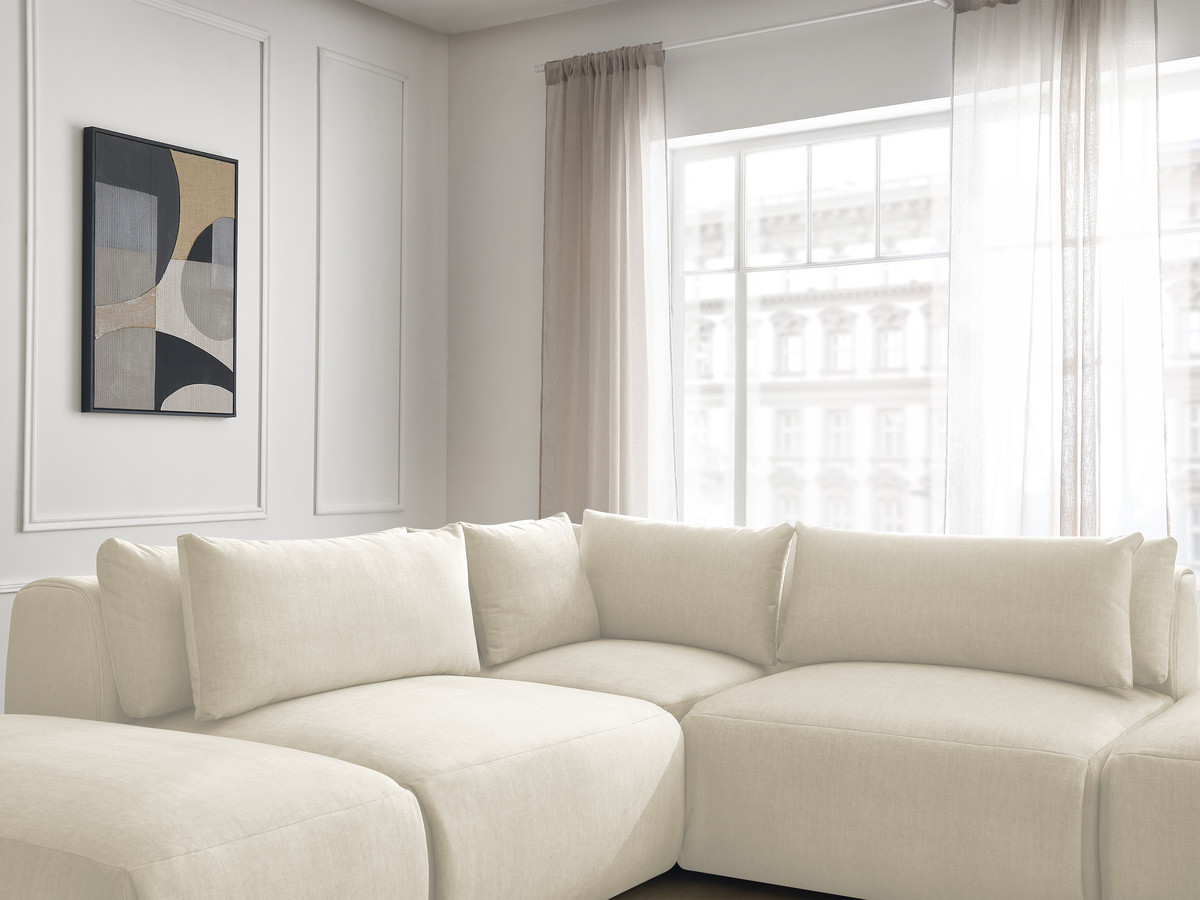Bobochic Jana Ecksofa Samt Beige