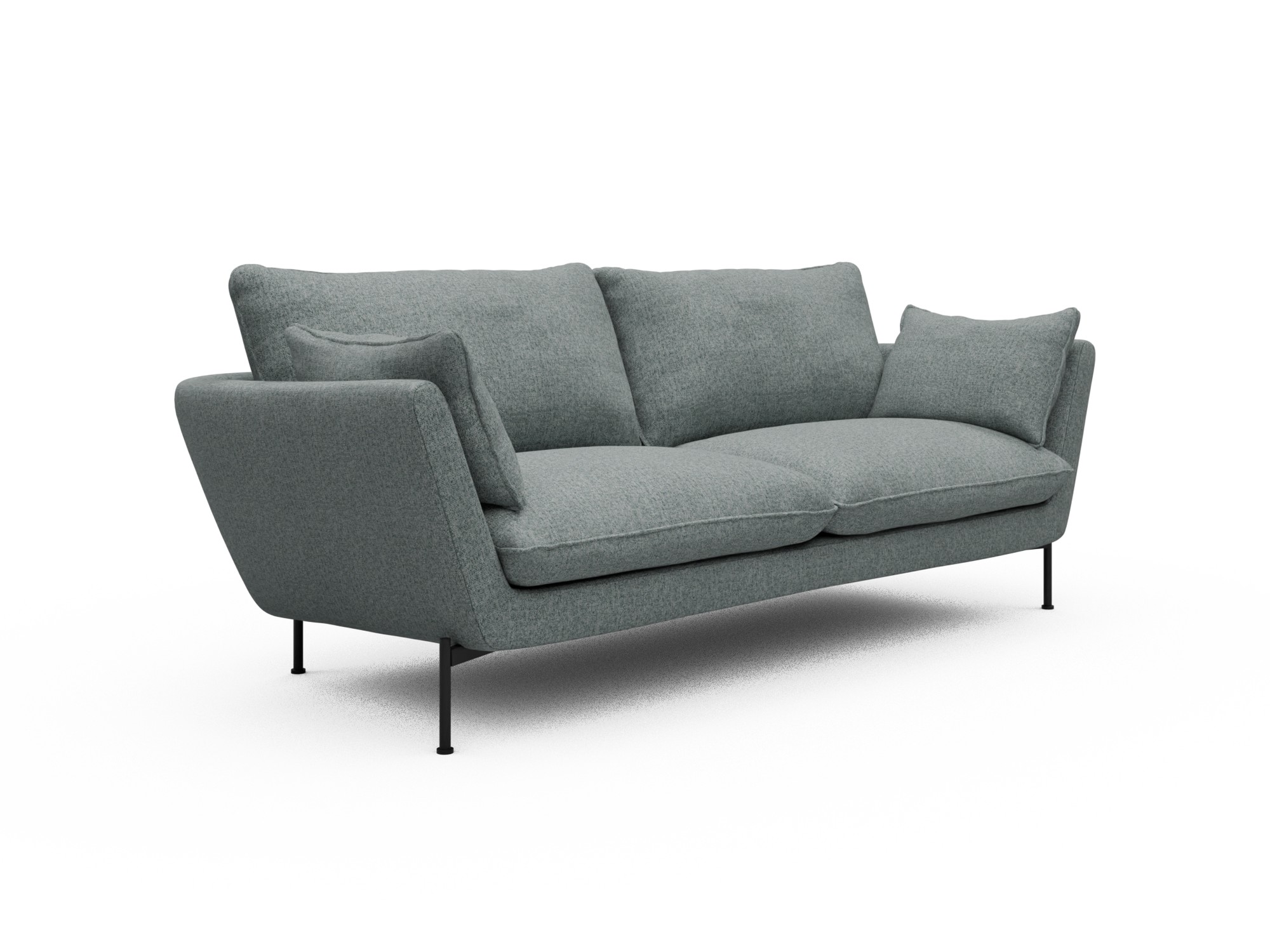 Skandi Home Sofa Anton 3-Sitzer Casone-Light-Mixed-Green moebelfaktor