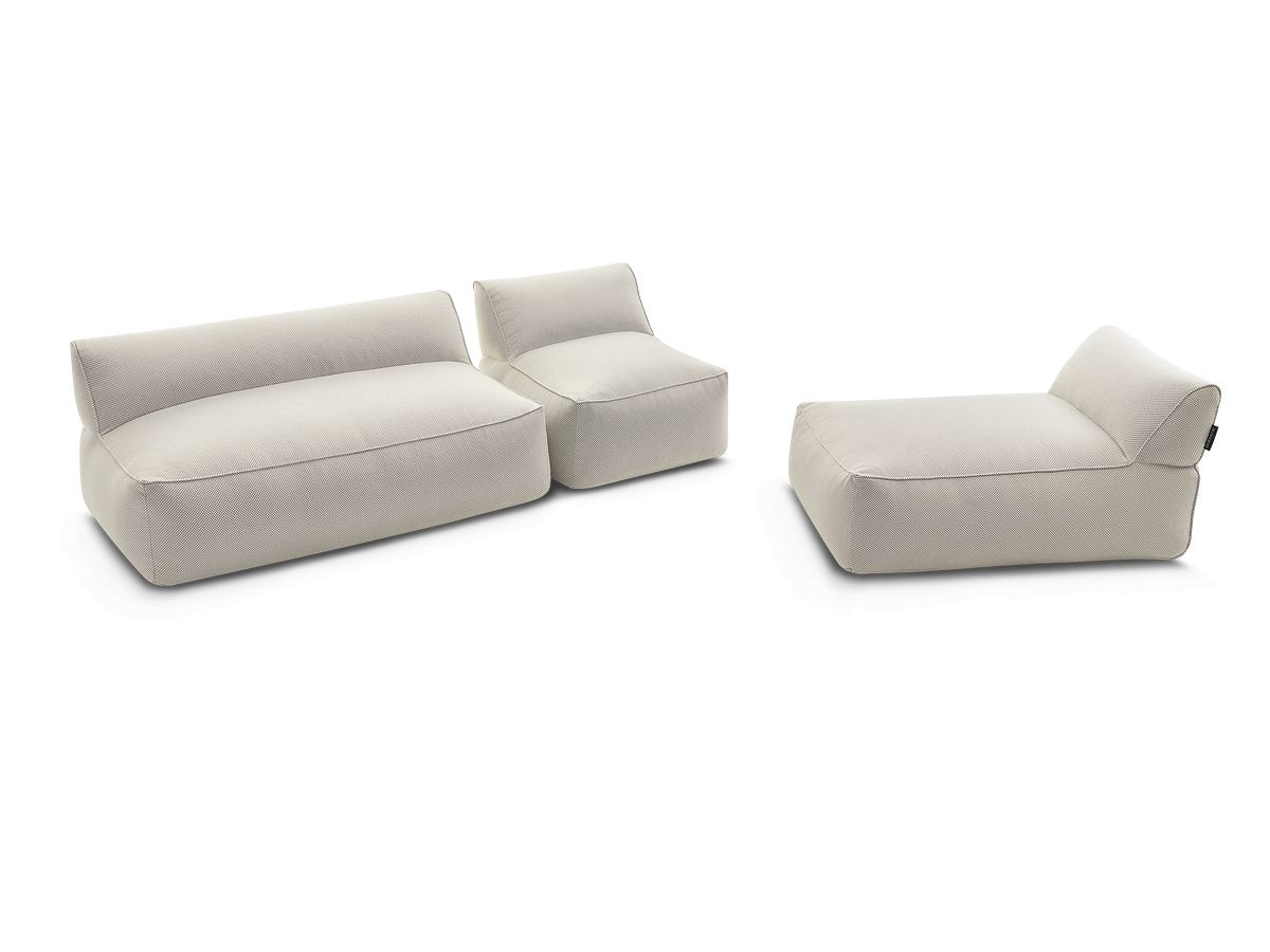 Bobochic Riviera Gartensofa 4-Sitzer Melange-Stoff Beige