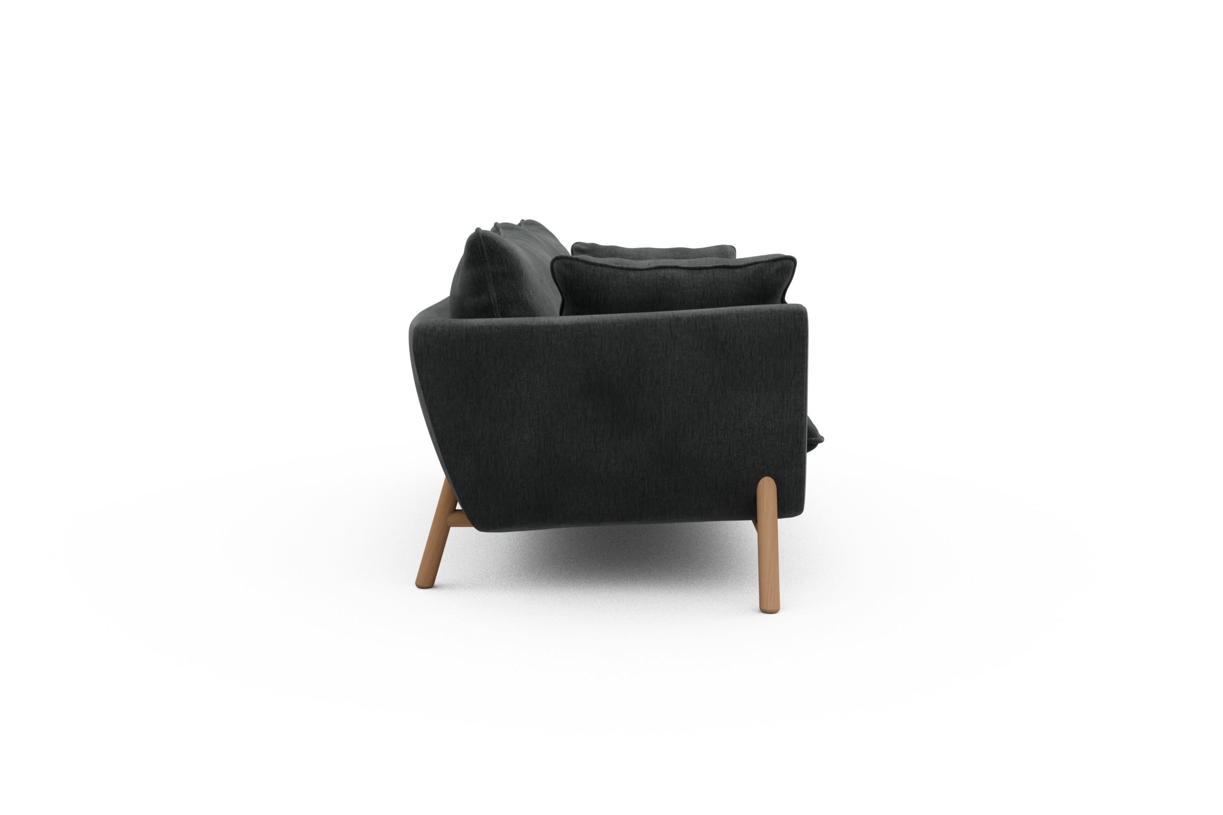 Sofa Emil PREMIUM 2-Sitzer Beinfarbe Eiche Natur Smooth-Deep-Warm-Grey