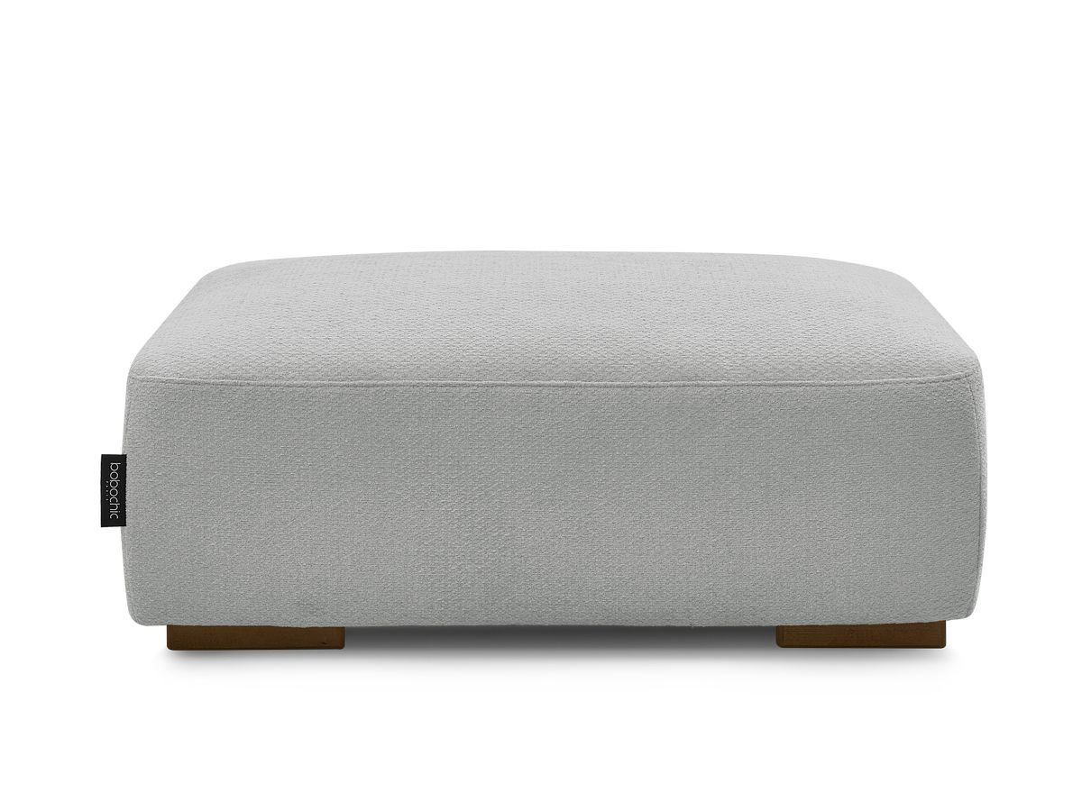 Bobochic Sidonie Pouf Melange-Stoff Hellgrau
