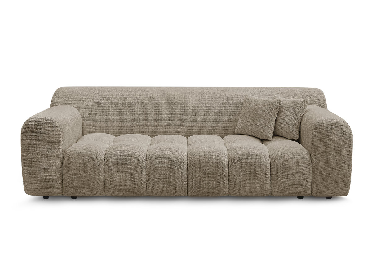 Bobochic Melisse Sofa 3-Sitzer Strukturstoff Taupe