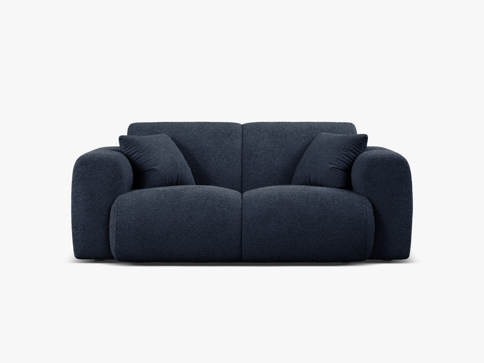 Micadoni Sofa Molino 2-Sitzer Boucle Baloo Dunkelblau