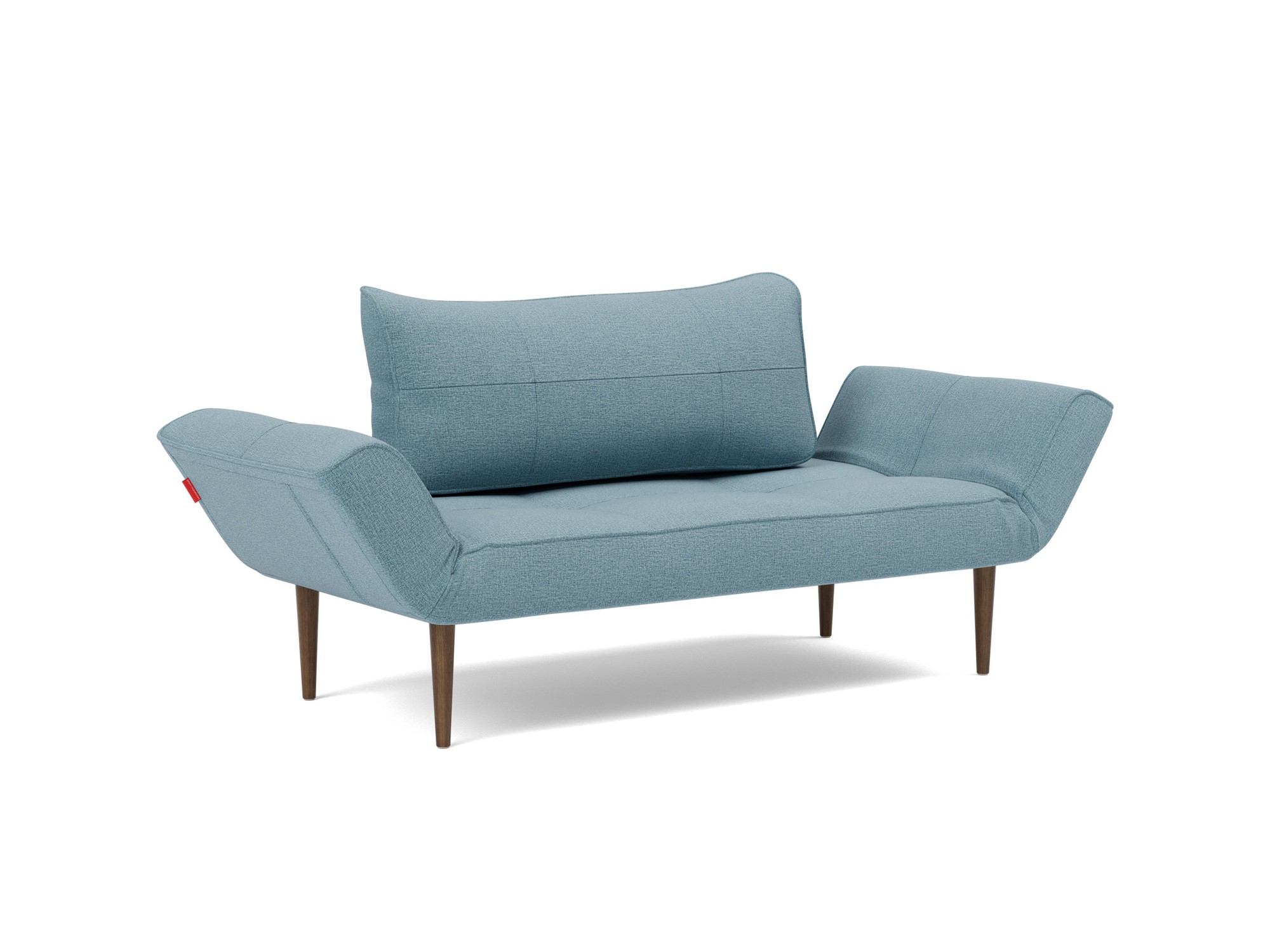 Tagesbett Zeal Flachgewebe Mixed Dance 525-Light-Blue Beine Styletto Eiche dunkel