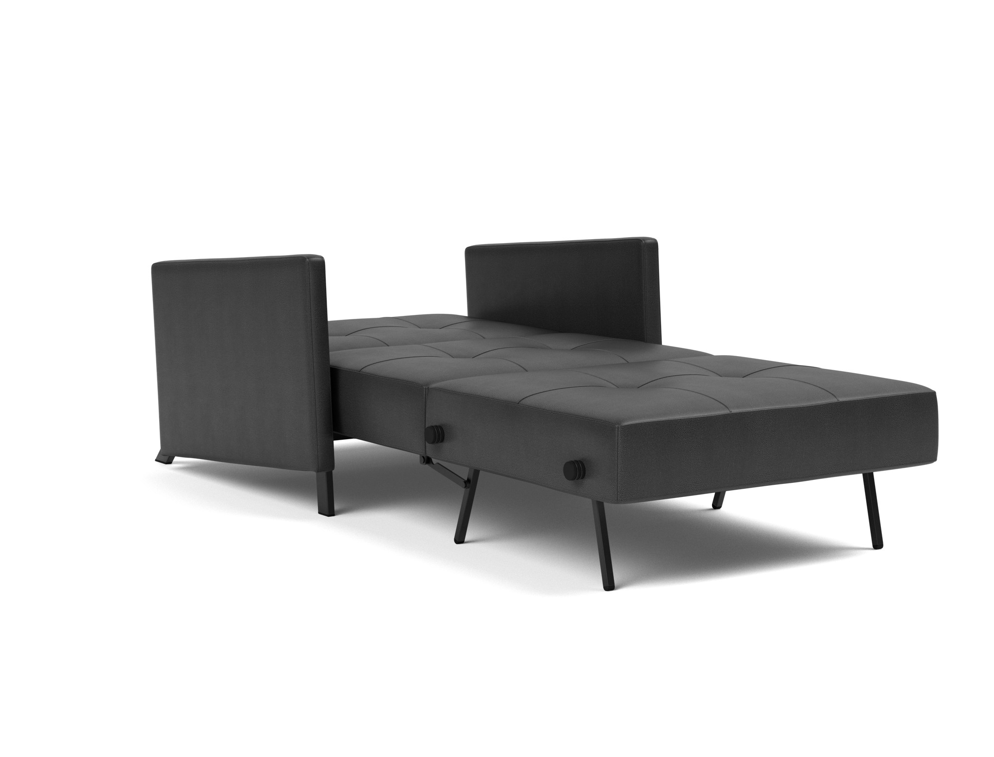 Schlafsessel Cubed 90 mit Armlehnen Lederoptik Faunal 550-Black