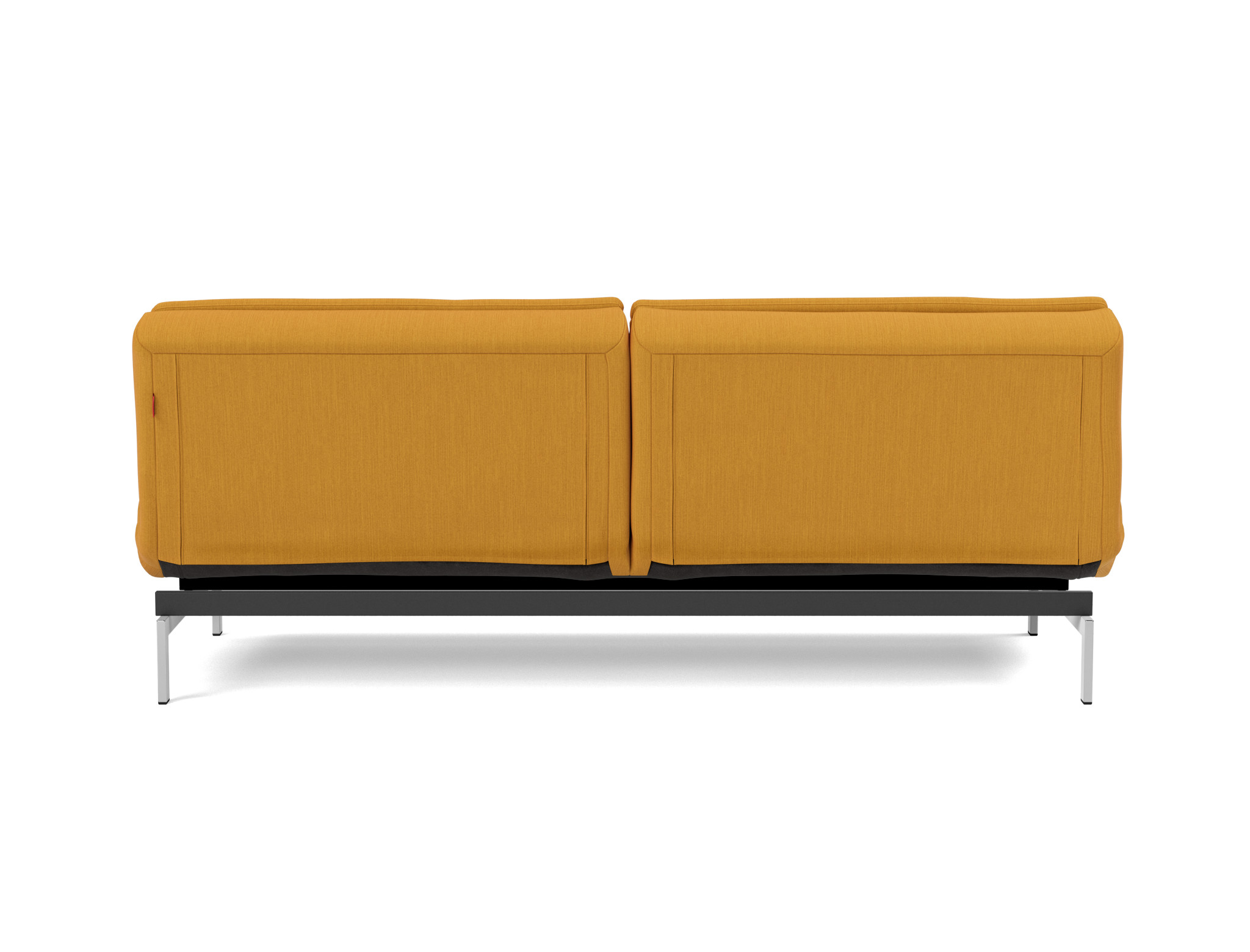 Schlafsofa Dublexo Flachgewebe Elegance 507-Burned-Curry Beine Chrom