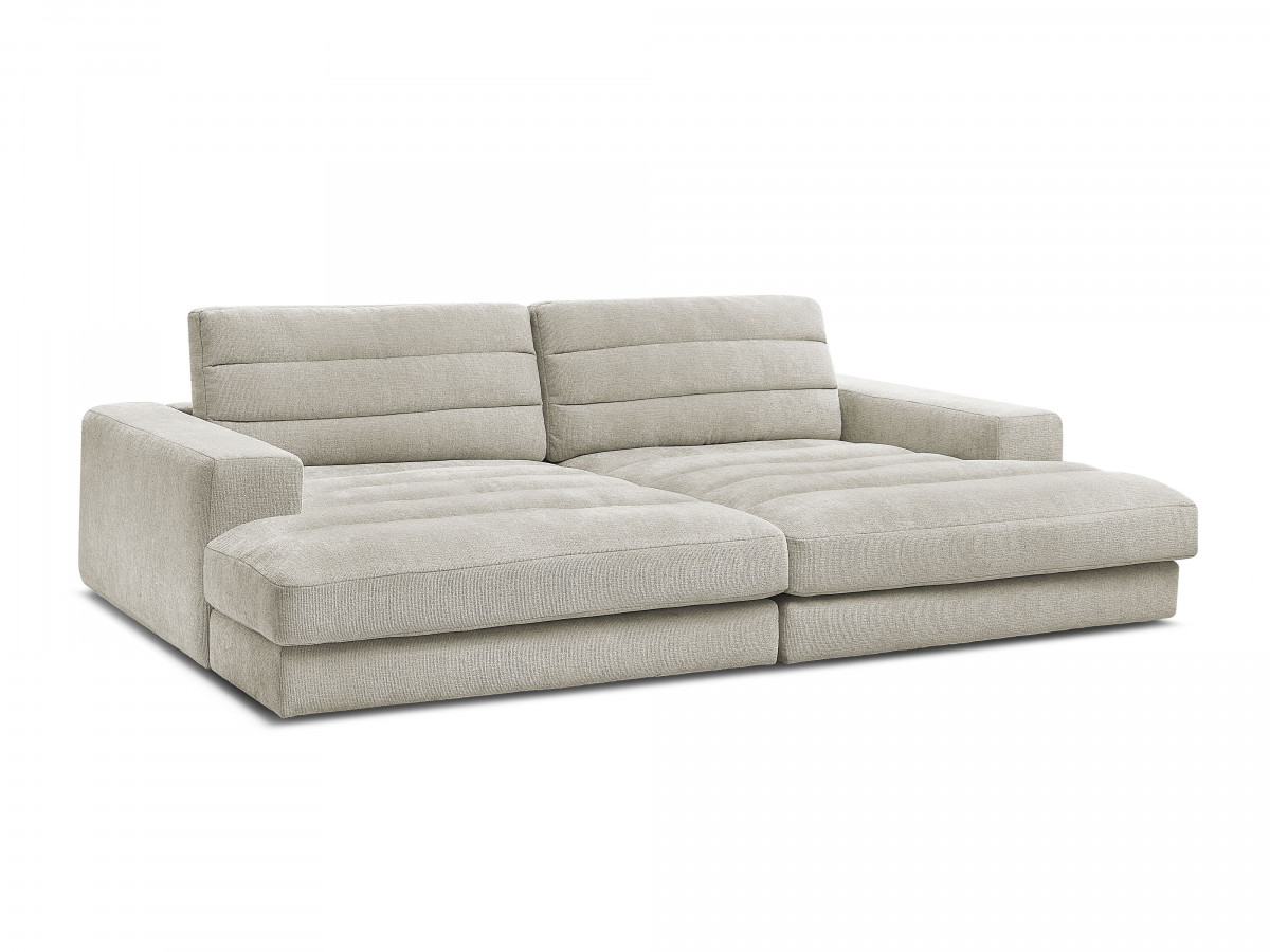 Bobochic Sierra Sofa 4-Sitzer Strukturstoff Taupe