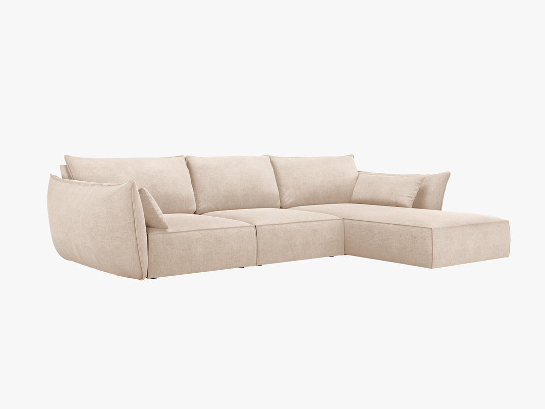 Micadoni Ecksofa Kaelle 4-Sitzer Rechts Chenille Over The Horizon Beige