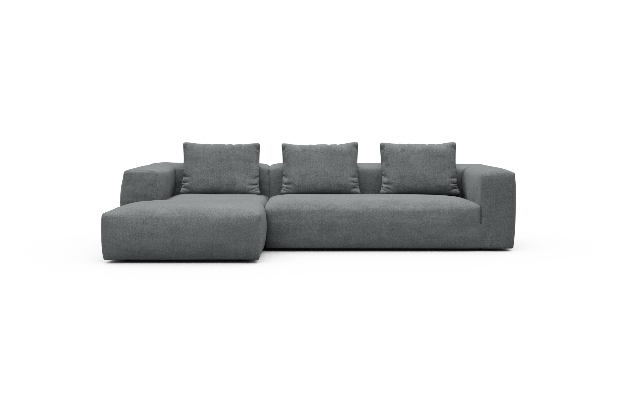 Skandi Home Ecksofa Fred Chaiselongue links mit 2,5-Sitzer Casone-Gravel-Grey moebelfaktor