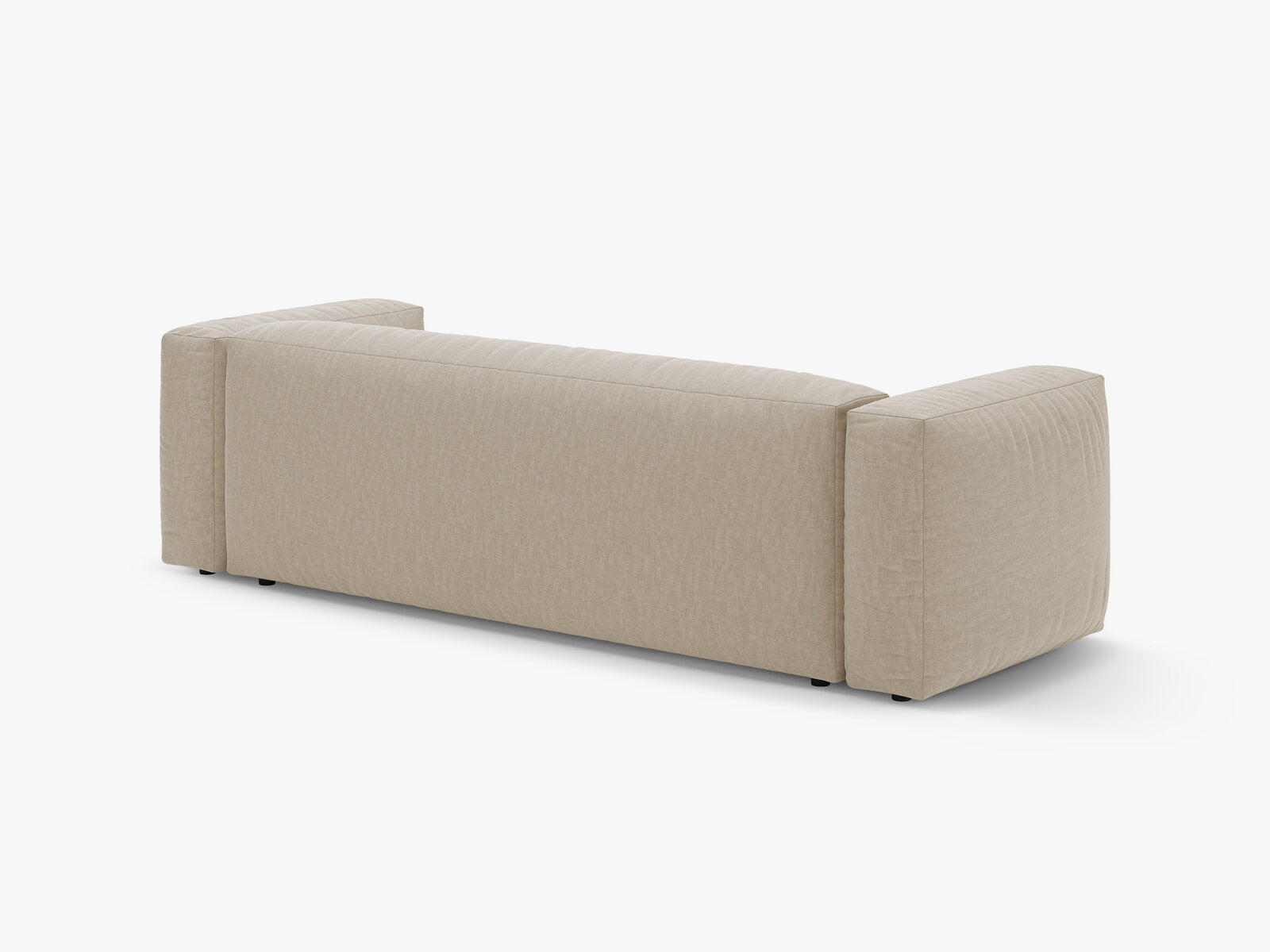 Micadoni Martina Schlafsofa 3-Sitzer Strukturierter Stoff Boston Helles Beige