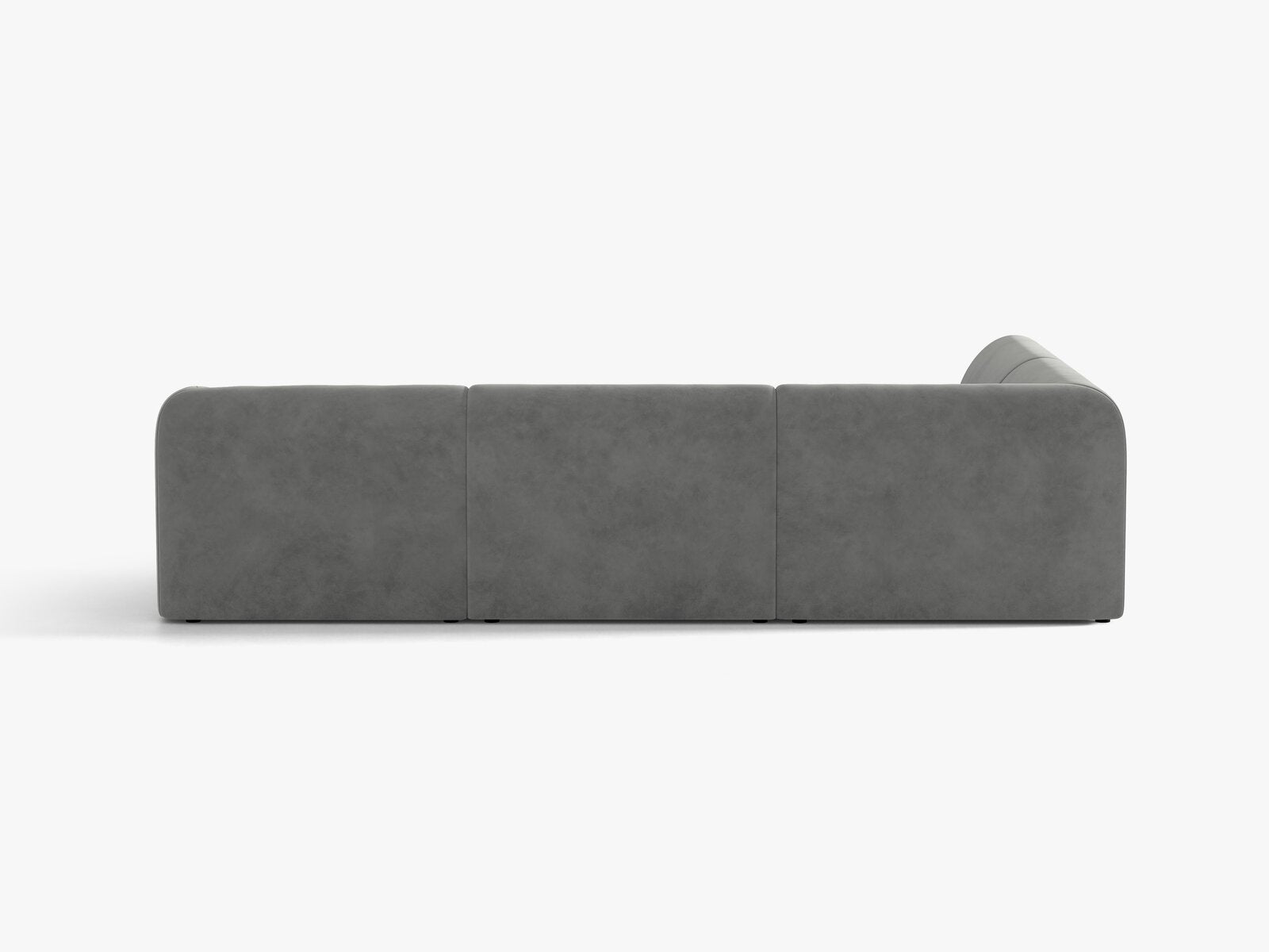 Micadoni Ecksofa Miley 6-Sitzer Links Samt Venus Hellgrau
