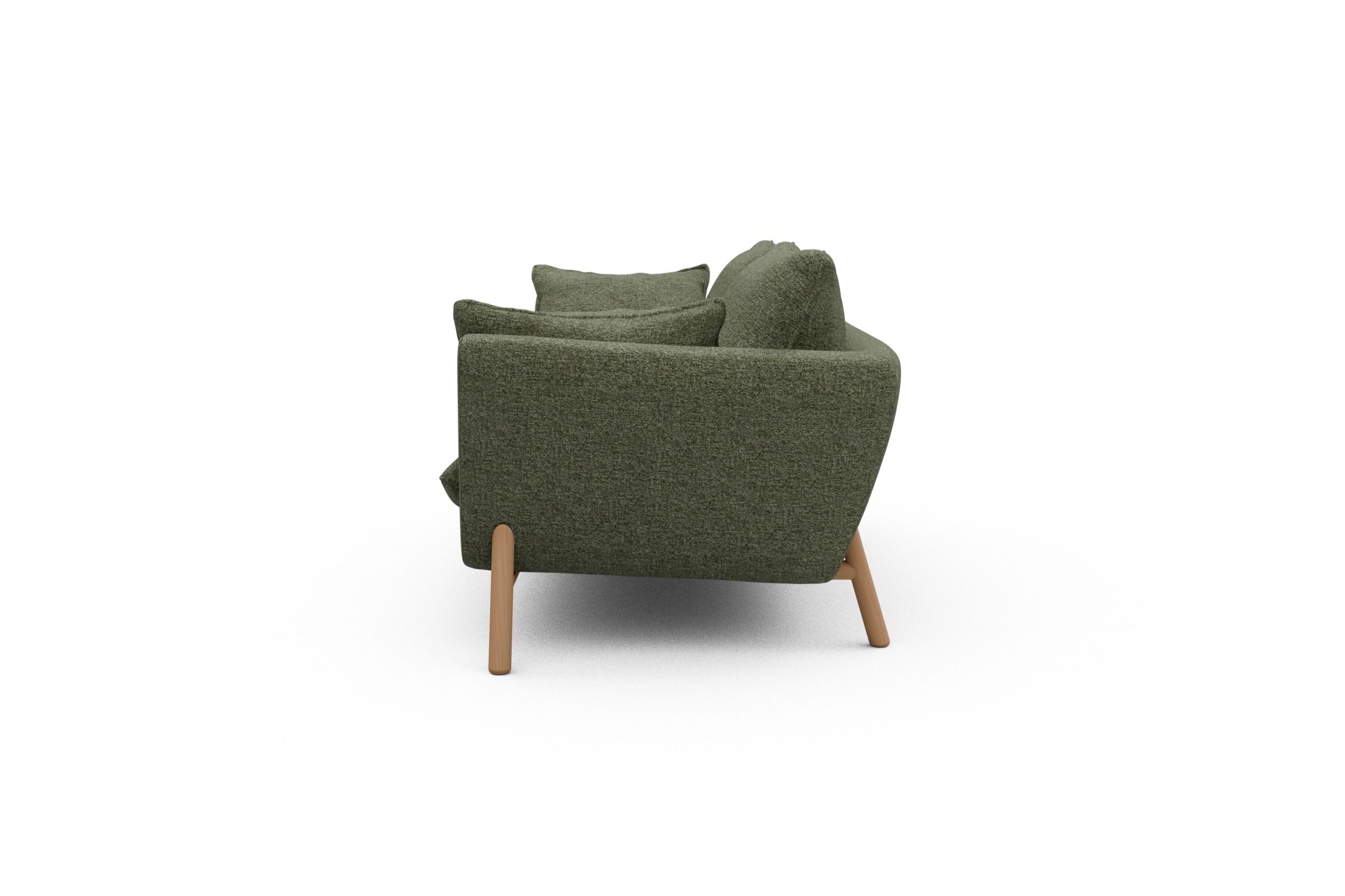 Sofa Emil 2-Sitzer Beinfarbe Eiche Natur Carreno-Vivid-Green