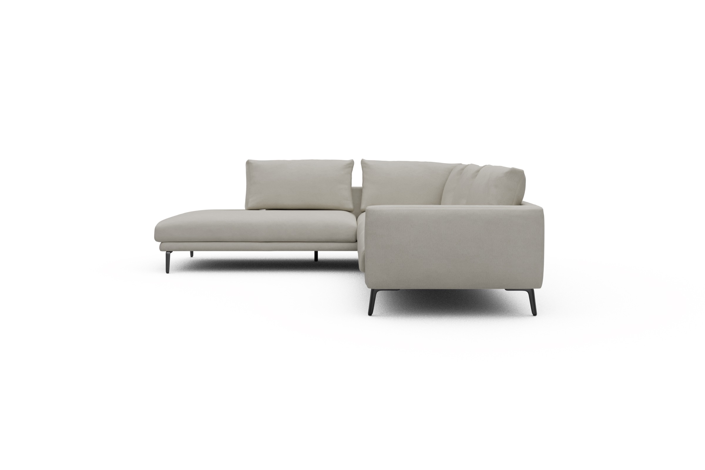Ecksofa Karl Relax-Ecke links mit 2,5-Sitzer Denari-Clean-Beige