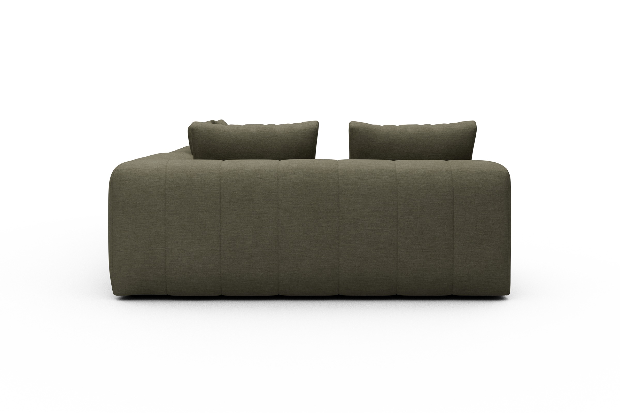 Ecksofa Hugo 2x 2,5-Sitzer Armlehne rechts Vivus-Dusty-Olive