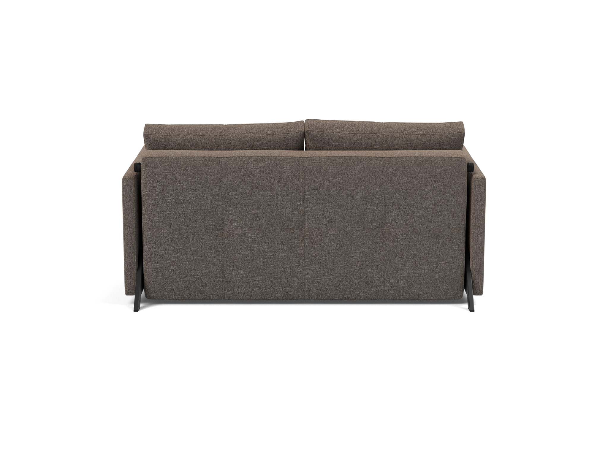 Schlafsofa Cubed mit Armlehnen 140 Boucle Skandi 530-Taupe