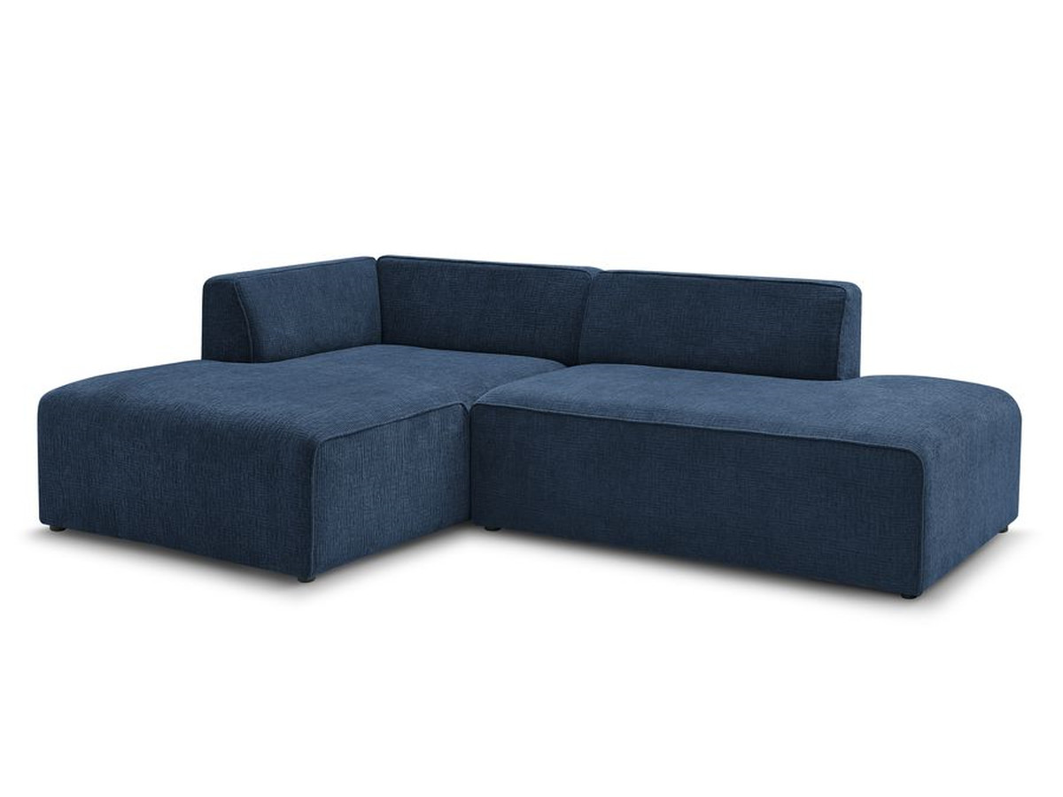 Bobochic Megeve Ecksofa Strukturstoff Dunkelblau Ecke links
