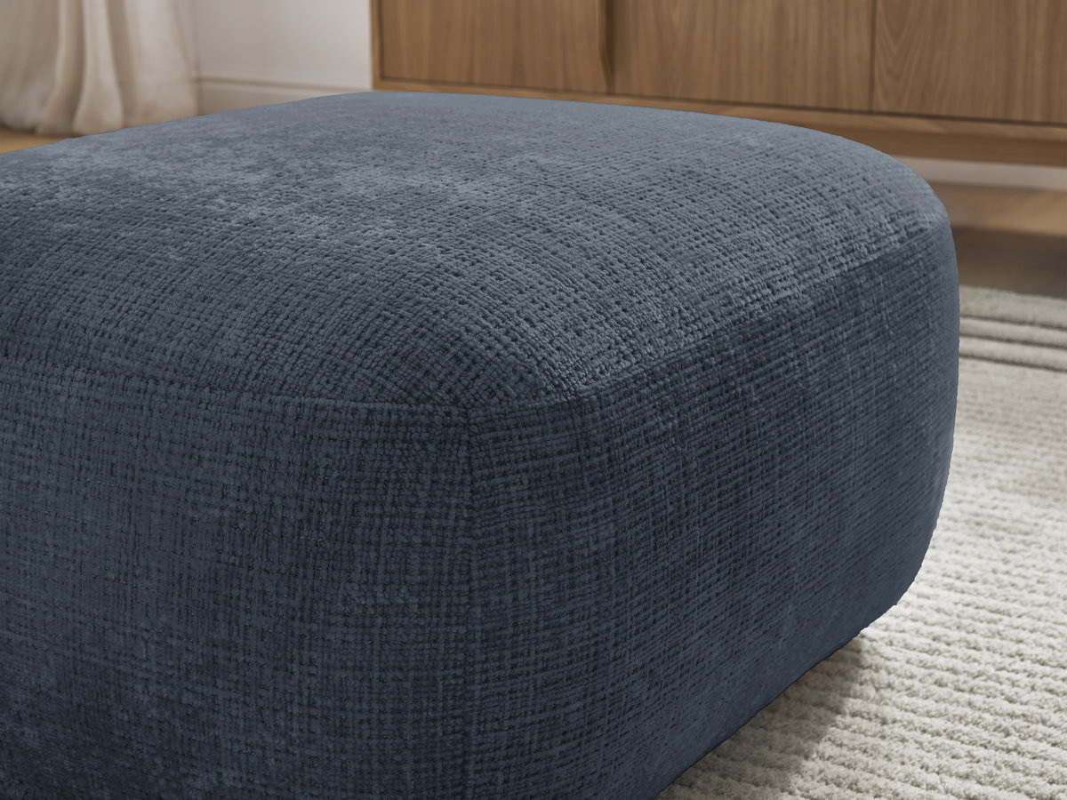 Bobochic Denise Pouf Strukturstoff Dunkelblau