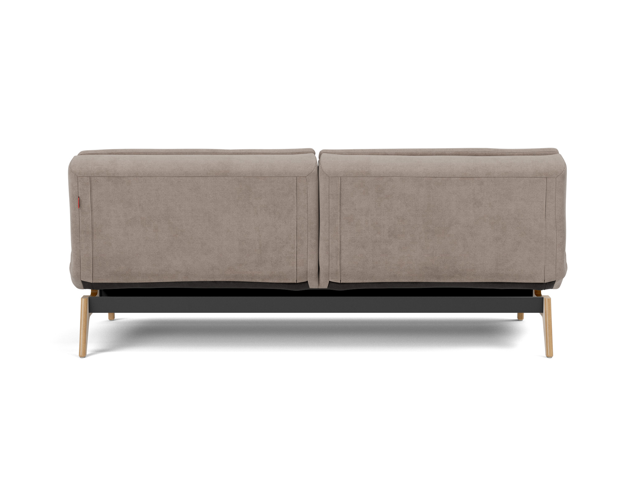 Schlafsofa Dublexo Kord Cordufine 318-Beige Beine Eiche