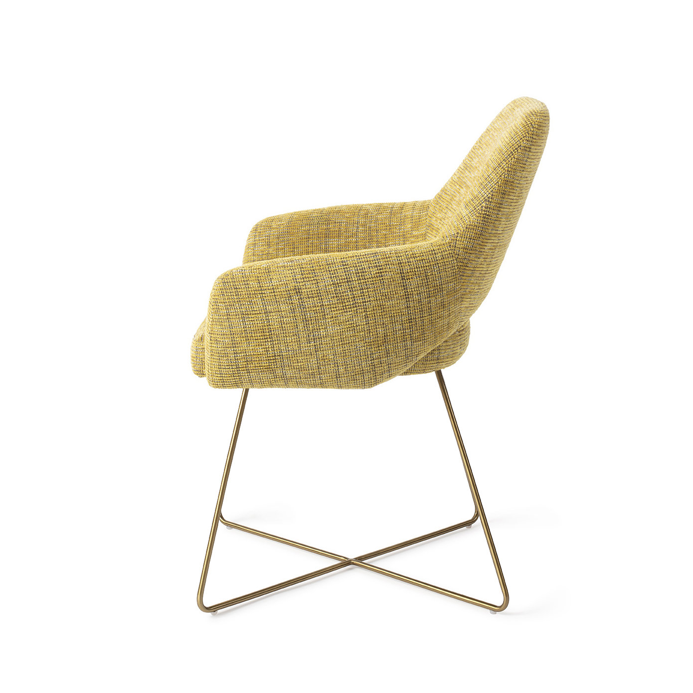 Jesper Home Esszimmerstuhl Yanai Lemon Lines Cross Gold